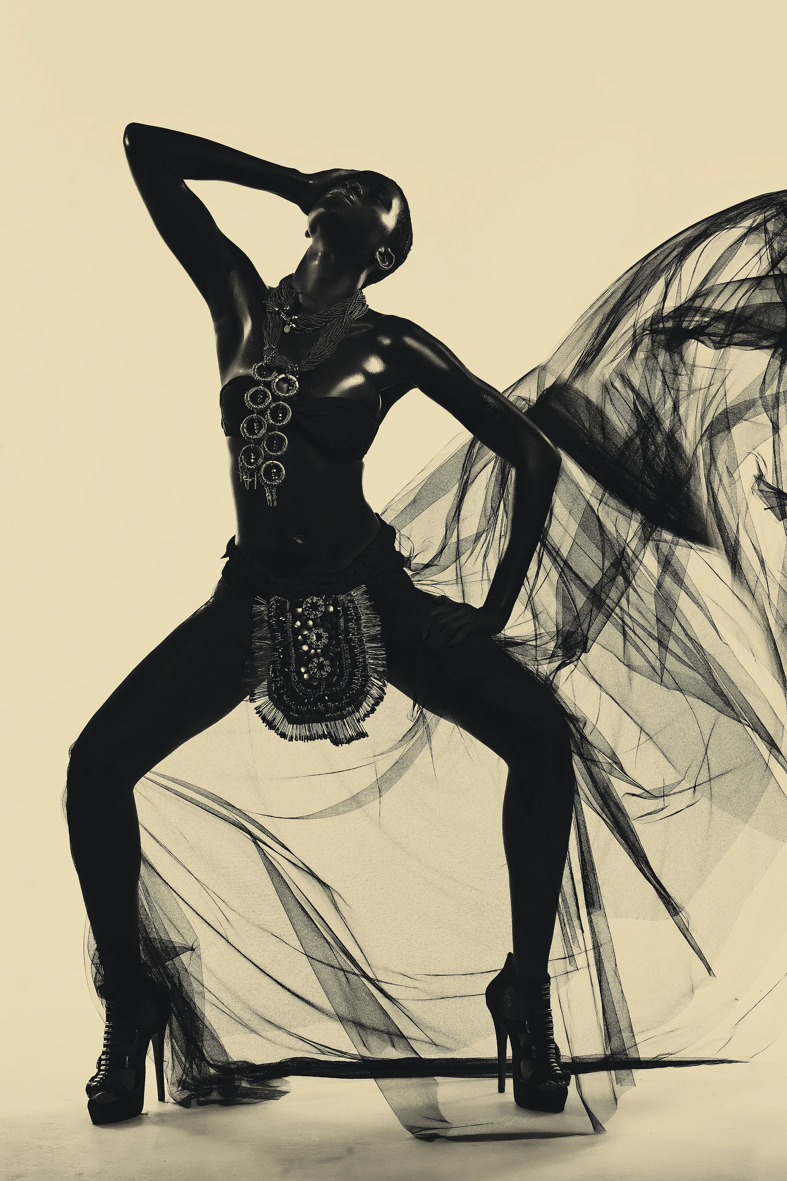 To Be Actualised in Dance by Asiko

The Adorned Series by Asiko is a collection of 15 portraits exploring the mystical intersection of the artist’s Yoruba culture and the beauty of black womanhood. In this collection, Asiko uses a golden monochrome background to put the spotlight on the female model, adorned with traditional Yoruba attributes.  

Edition: 1/1 

Dimensions: 2667x4000