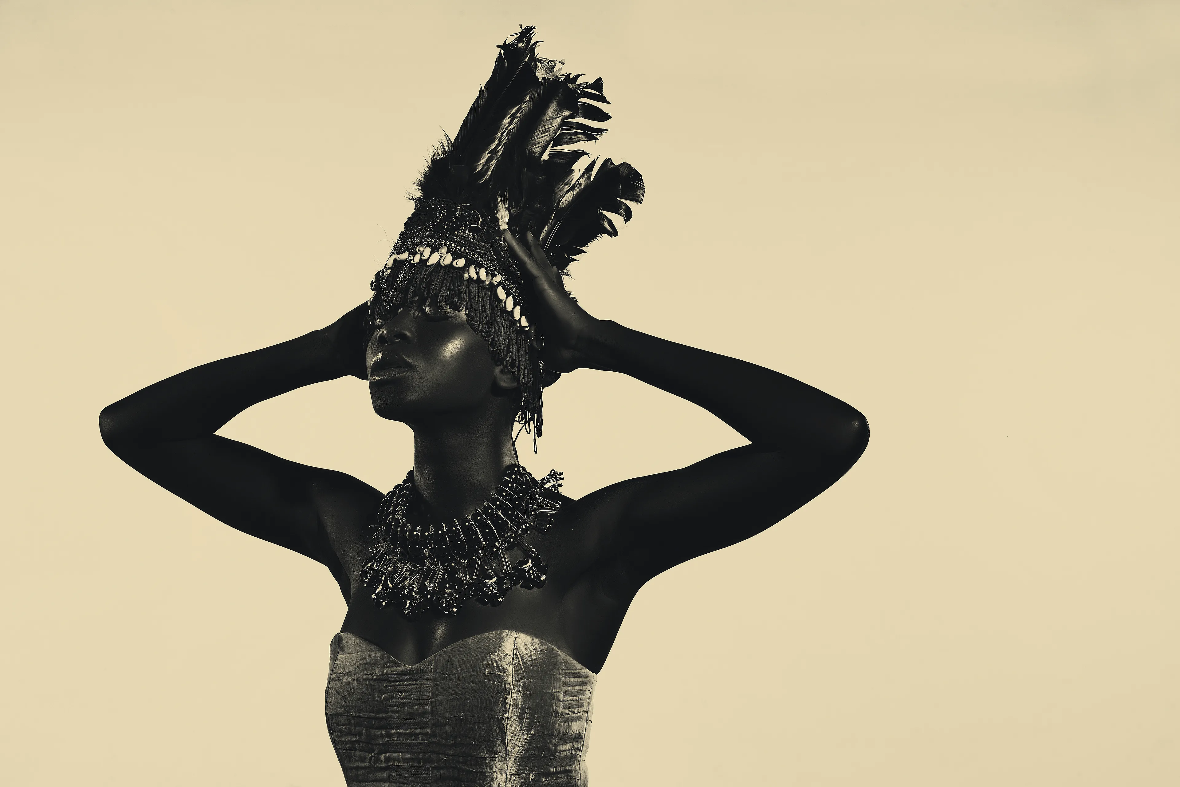 Salutations of Her Mind by Asiko

The Adorned Series by Asiko is a collection of 15 portraits exploring the mystical intersection of the artist’s Yoruba culture and the beauty of black womanhood. In this collection, Asiko uses a golden monochrome background to put the spotlight on the female model, adorned with traditional Yoruba attributes.  

Edition: 1/1 

Dimensions: 4000x2667