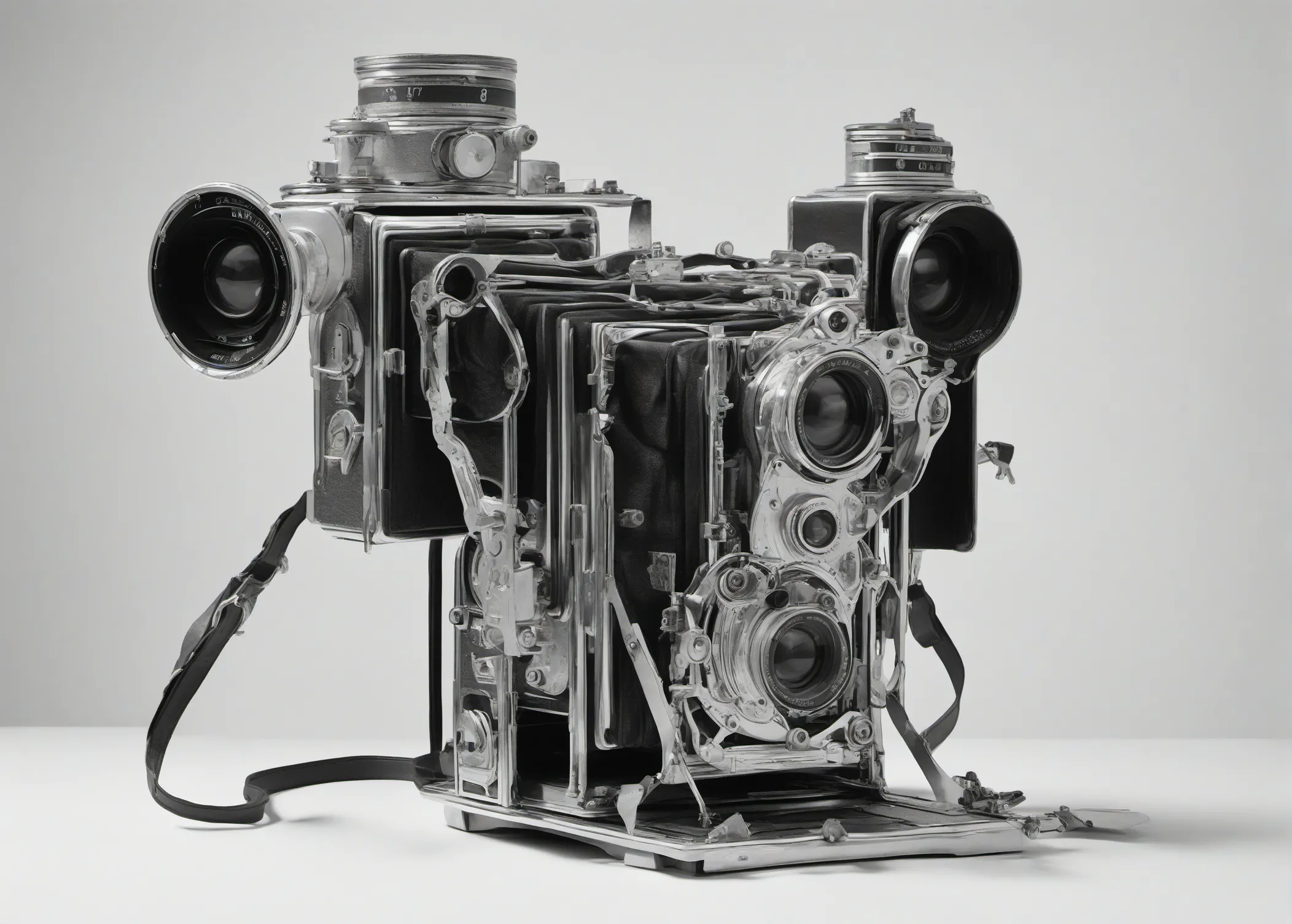 Richard Avedon's View Camera

Synthetic photograph created from a public and private dataset of hundreds of Sutton's personal photographs of several of Avedon's cameras taken from 2015 to 2019.

Artist: Barry Sutton