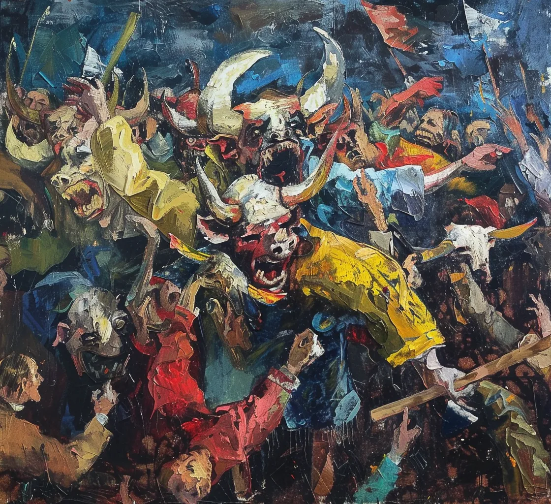 a       
systems    fear 

       a  peoples flame

rise 

resist

bulls       on  parade 

~