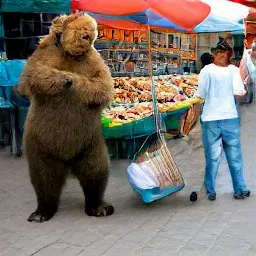Dall E of bears at a market, let’s not make it complicated 
