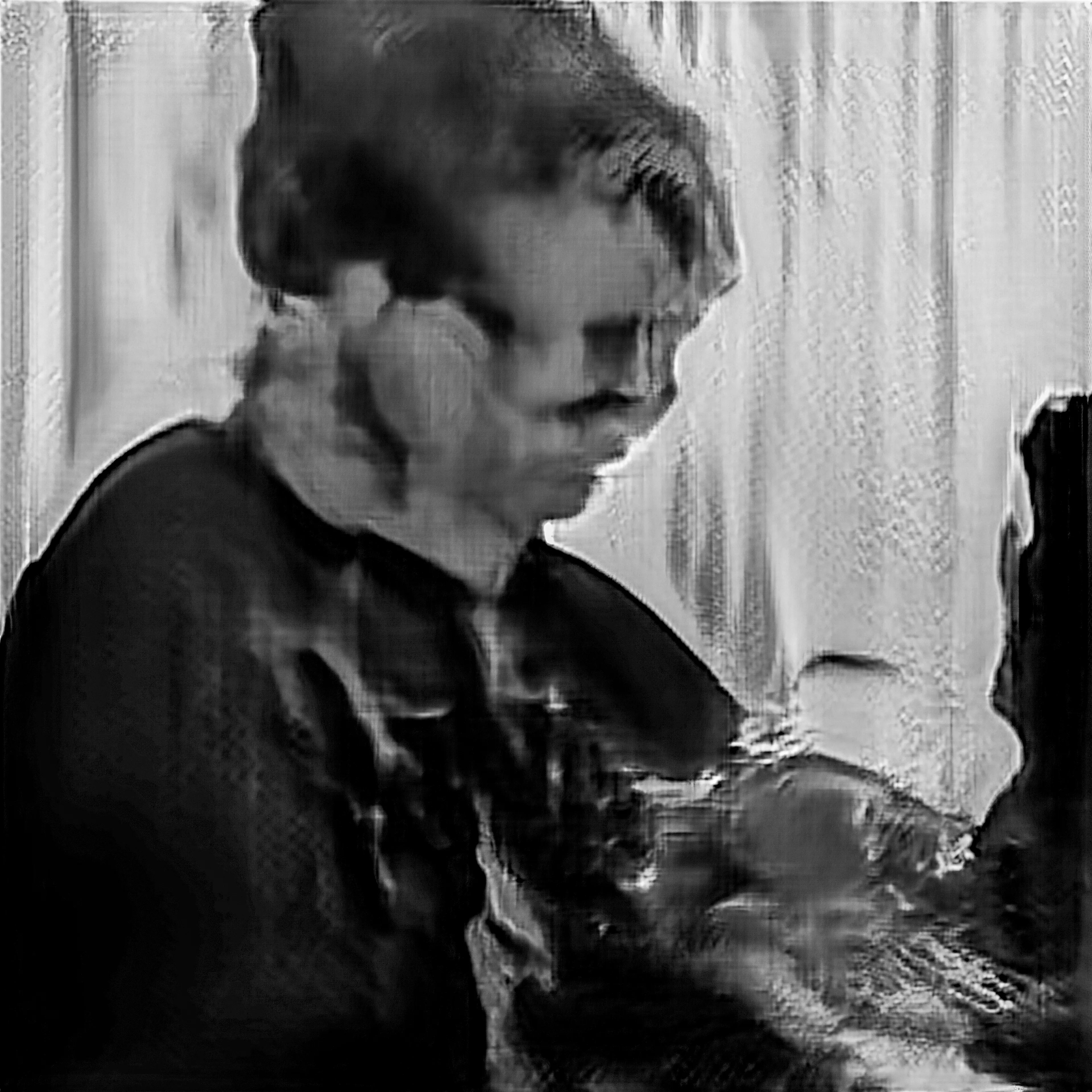 2019/2023  
Image (black and white)  
1/1

Digital: 4608 × 4608 pixels  
Physical: Archival pigment on metallic paper, 16 × 16 inches

Untitled Film Stills Series 5 is a collection of 23 digital and physical images. Each Untitled Film Still is a digital file and physical artwork. The collector can receive both, or one can be archived by the artist. If a work is resold, the new collector is entitled to both the digital file and physical artwork.