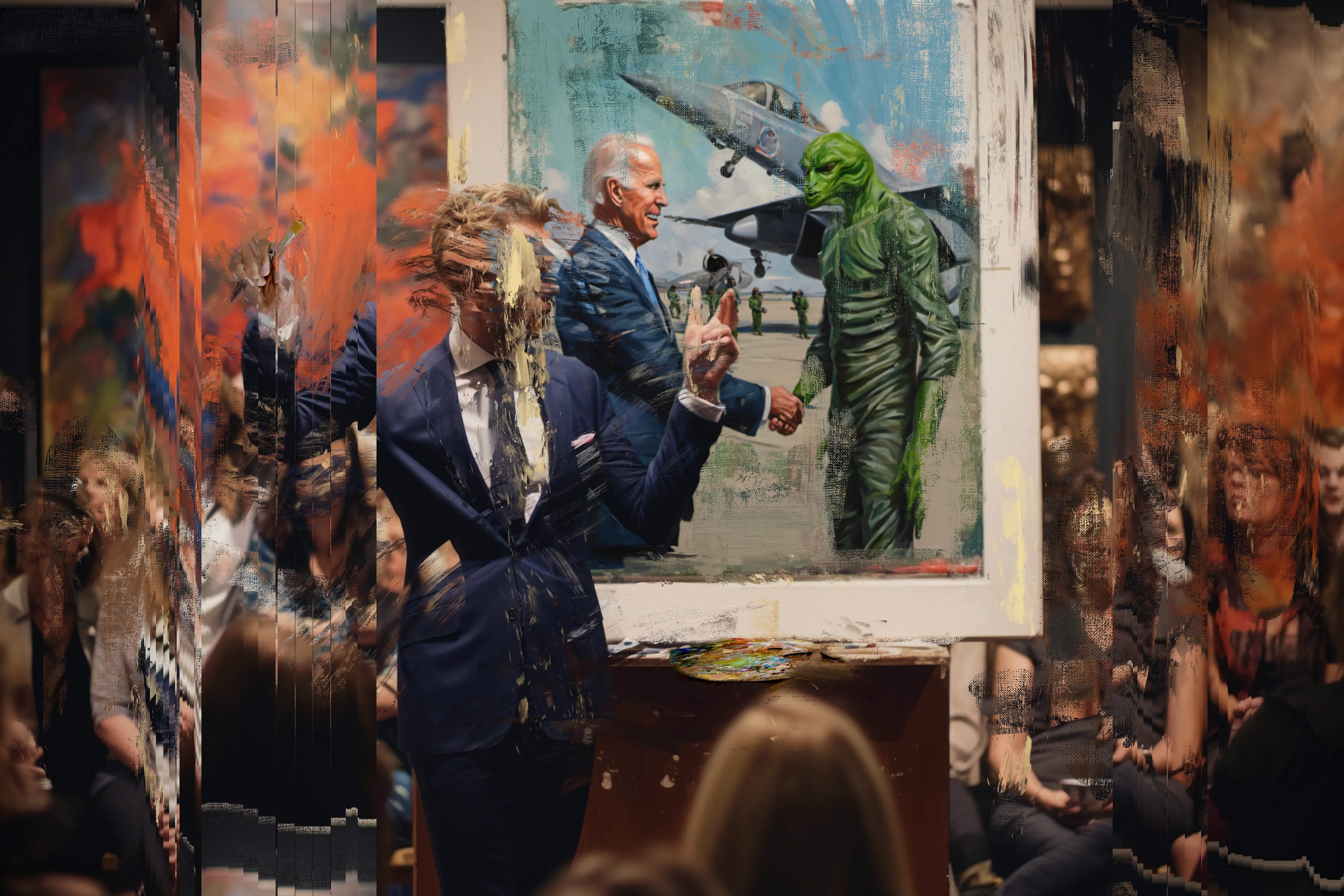 "Within the opulent chambers of the 'Painting Academy', the essence of painting is distilled to its most esteemed form. This is not a space for works that might be dismissed as technically inadequate or those that wouldn't grace the walls of prestigious galleries. Here, art isn’t about wild rebellions or audacious experiments, but about a meticulous adherence to the tried and tested formulas that have been celebrated by critics and connoisseurs alike for centuries.

In the expansive realm of the arts, where many are easily swayed by fleeting trends and bold avant-garde declarations, the Painting Academy firmly stands as a beacon of tradition. It is unmistakably an institution that champions the revered techniques of the old masters. Every brushstroke, whether it captures the delicate features of a portrait, renders the vast expanse of a landscape, immortalizes the detailed stillness of a still life, or delves into the profound depths of figurative and abstract, is executed with unparalleled precision.

These grand halls, draped in history and prestige, do not accommodate the unpredictable or the amateurish. The canvases here radiate the disciplined glow of classicism, each artwork echoing the timeless rhythms of genres that have enchanted the elite art world for ages. Painting, in this revered academy, isn’t about any haphazard interplay of brush and emotion; it’s a rigorously choreographed ballet, designed to the exacting standards that only the finest auction houses and esteemed collectors would recognize.

Ensconced in its grandeur, the academy doesn't merely aim to preserve tradition—it strives to be the gold standard of it. In these hallowed spaces, painting isn't just an act; it's a meticulous craft, dedicated to the unyielding pursuit of perfection."
