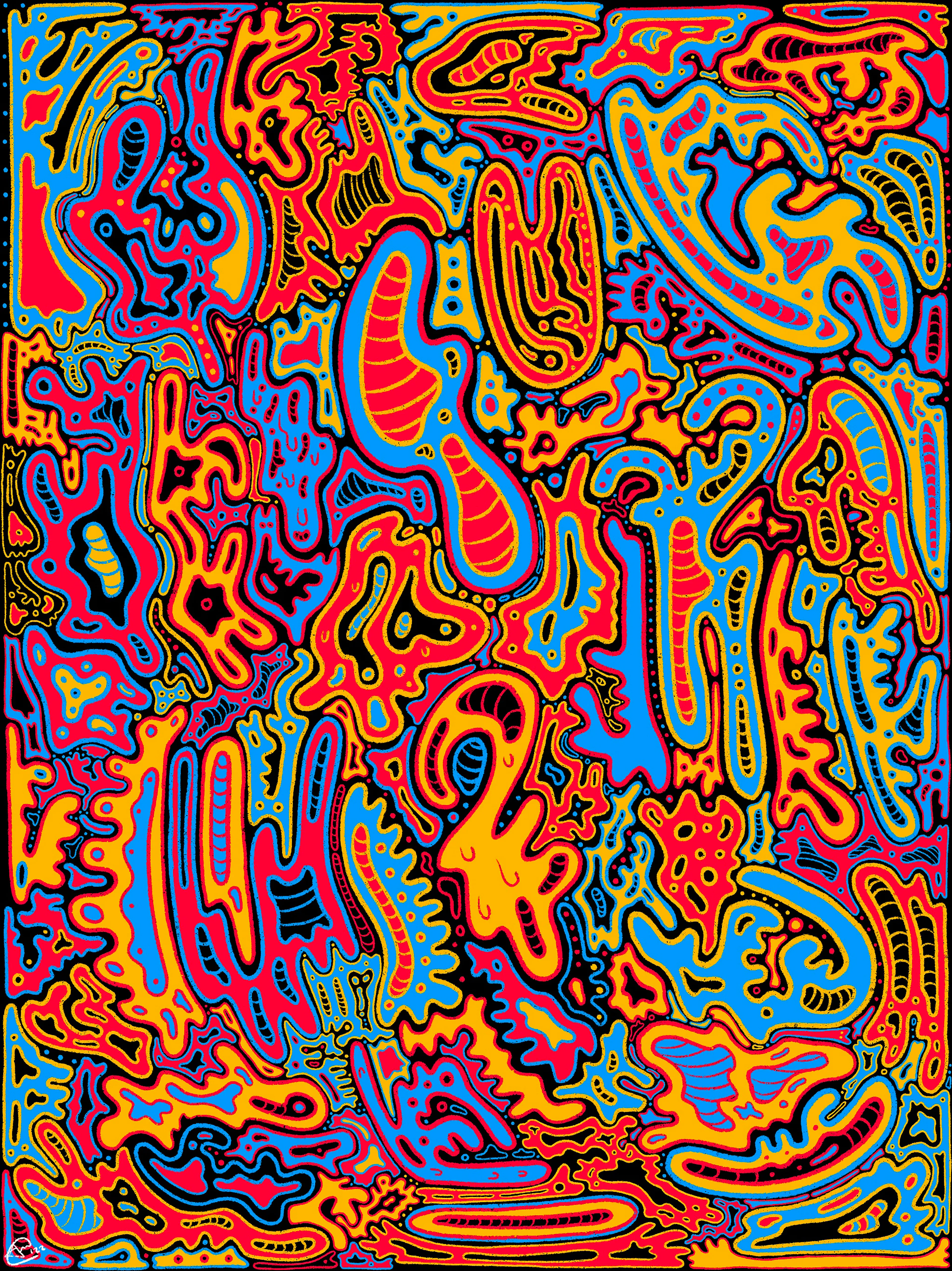 treated this doodle like a coloring book

The eleventh doodle created by Shay The Surrealist.