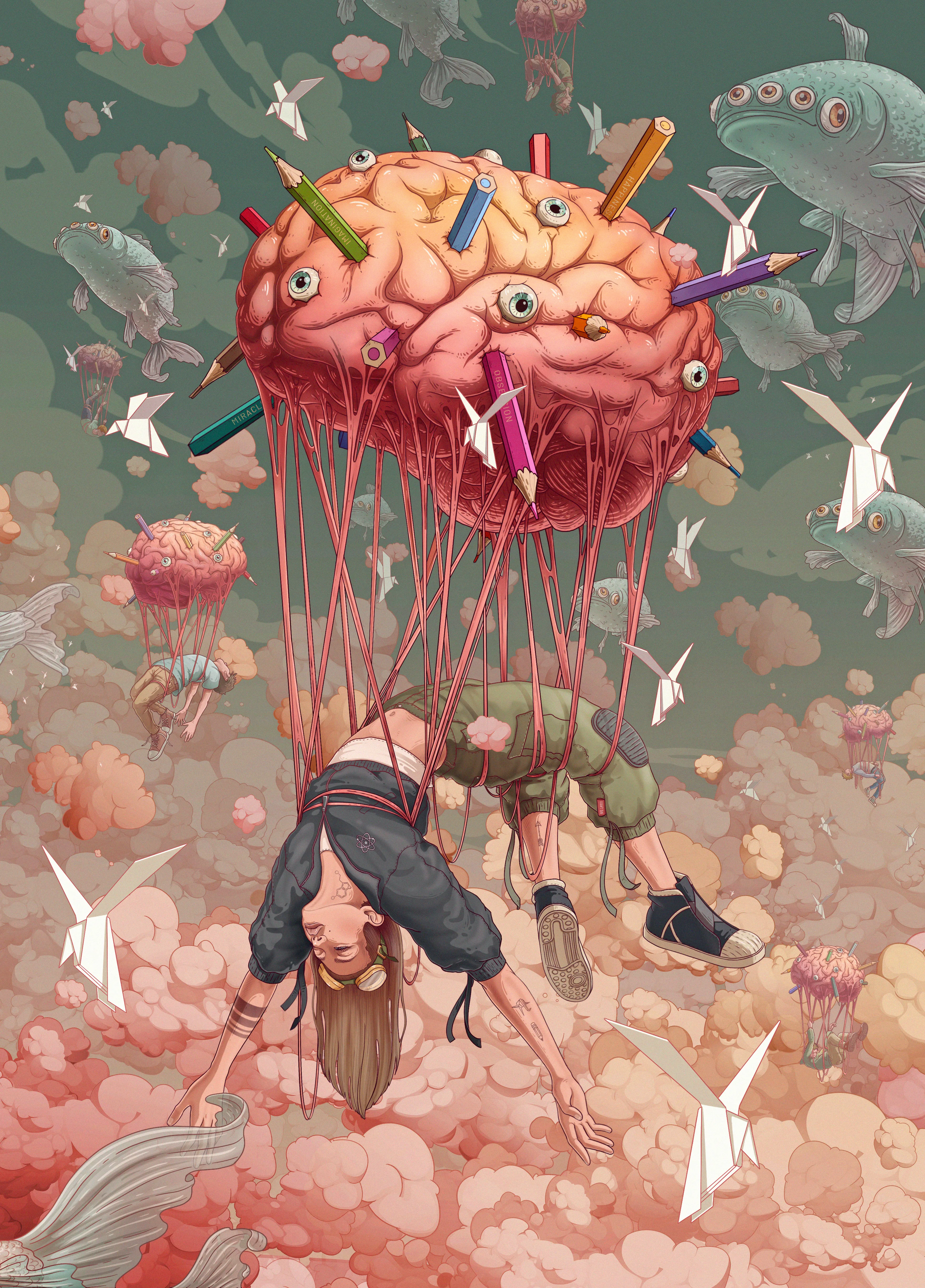 We float above the clouds, every day we reveal the deepest secrets of our souls to the world, while a million critical eyes scan us every moment. We are defenseless, feel naked, and yet we enter each new day with a happy smile on our face, fulfilling our destiny, which is both our freedom and our prison.


3517x4899 px
300 dpi