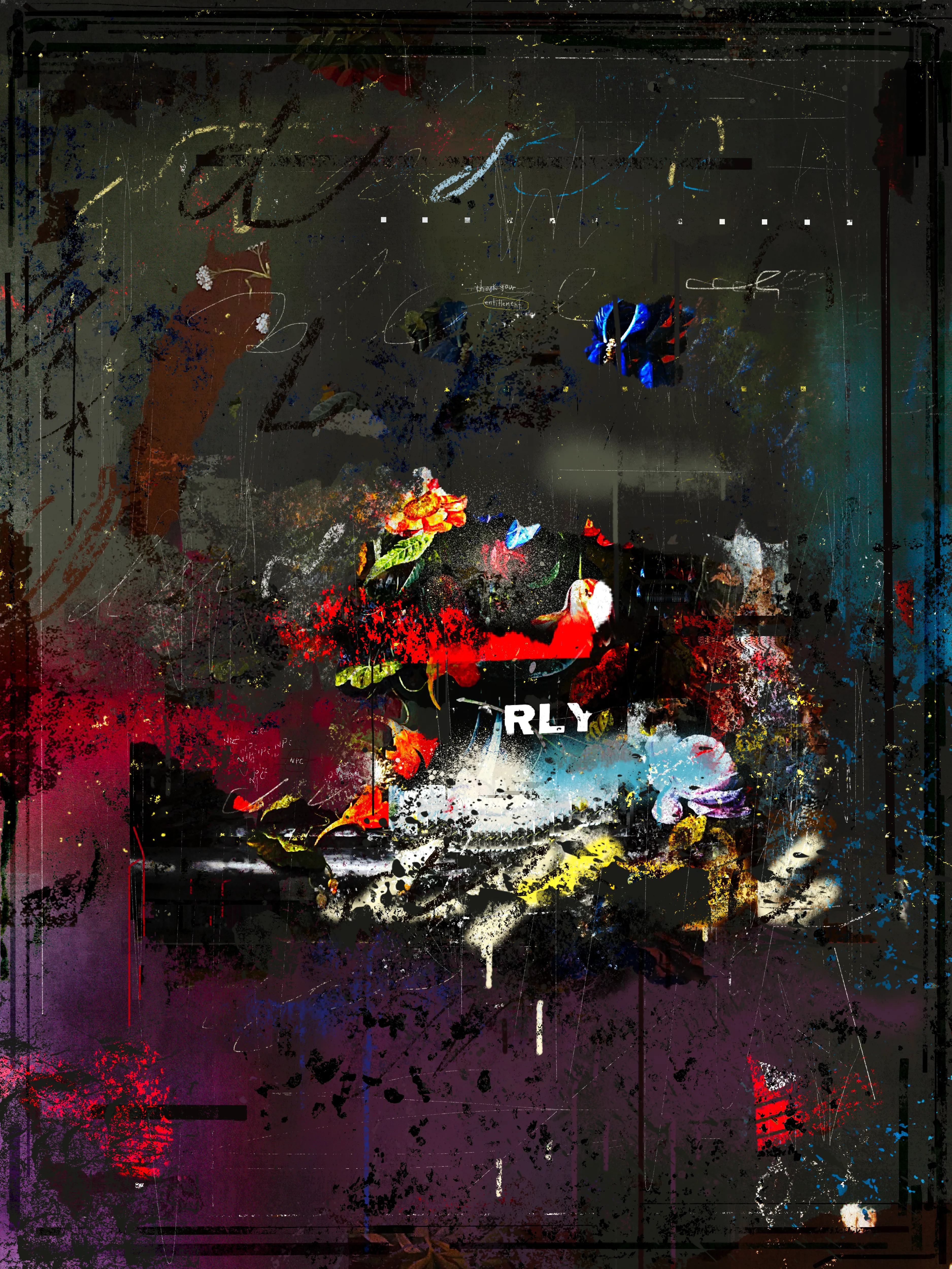 check your entitlement  |  digital painting + mixed media  |  2023