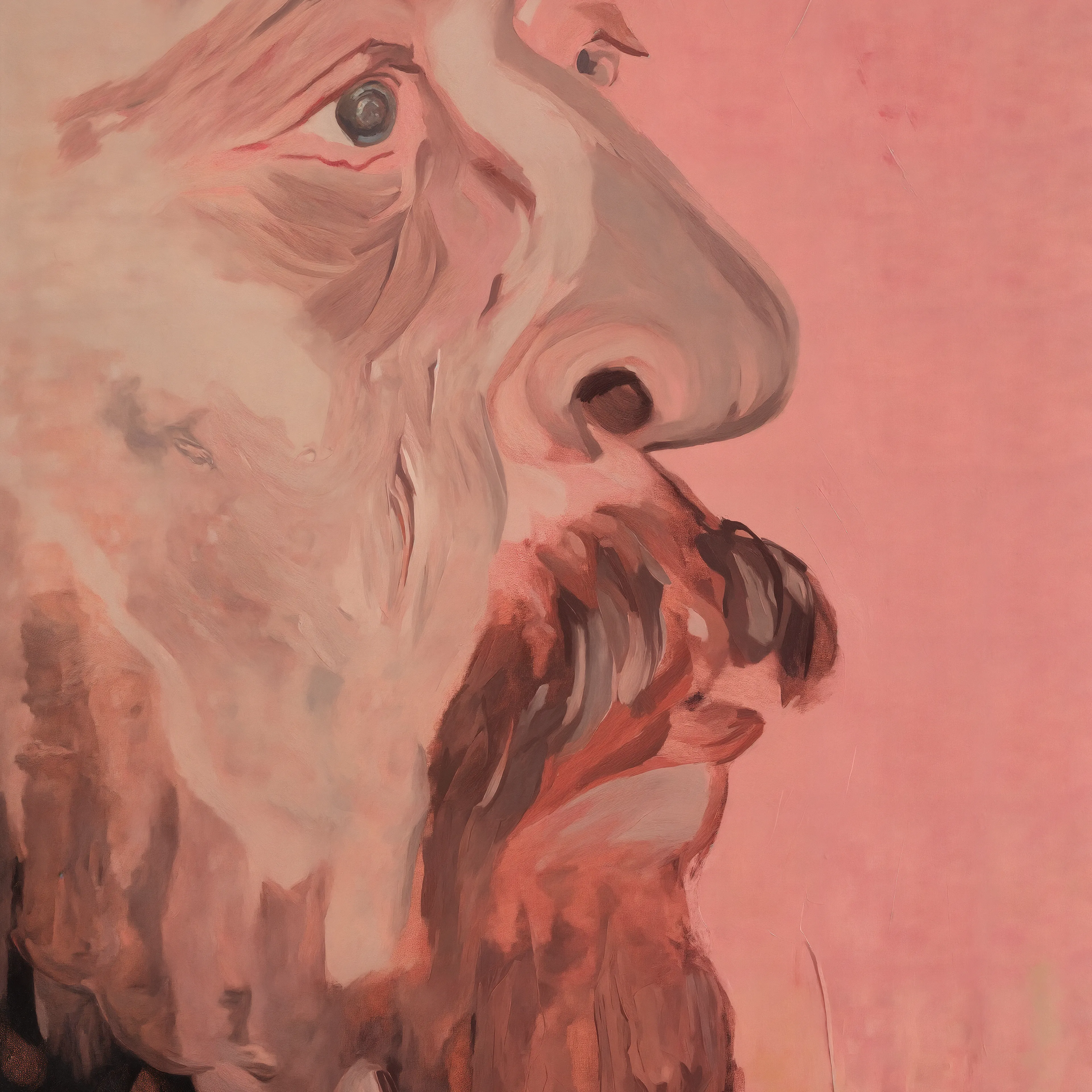 In the early 1900s, the work of openly queer artists began to slowly percolate out of Europe. However, near the end of his life, Charles appeared to retreat slightly. His pieces became more abstract and less frequent as if he held more emotions in reserve. In Daniel, we see a close-up of a man he lusts for, with a focus on his mouth. The inscription implies they were lovers of some dimension.

Inscription (from reverse):
For it was his lips that brought me so much comfort.