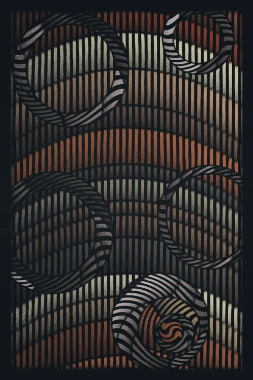 Rich Poole’s Kakano is an exploration of texture inspired by the practice of charcoal rubbing. Millions of individual points combine with geometry and motion to create unpredictable and fascinating compositions.