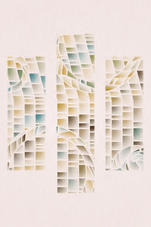 Rich Poole’s Kakano is an exploration of texture inspired by the practice of charcoal rubbing. Millions of individual points combine with geometry and motion to create unpredictable and fascinating compositions.