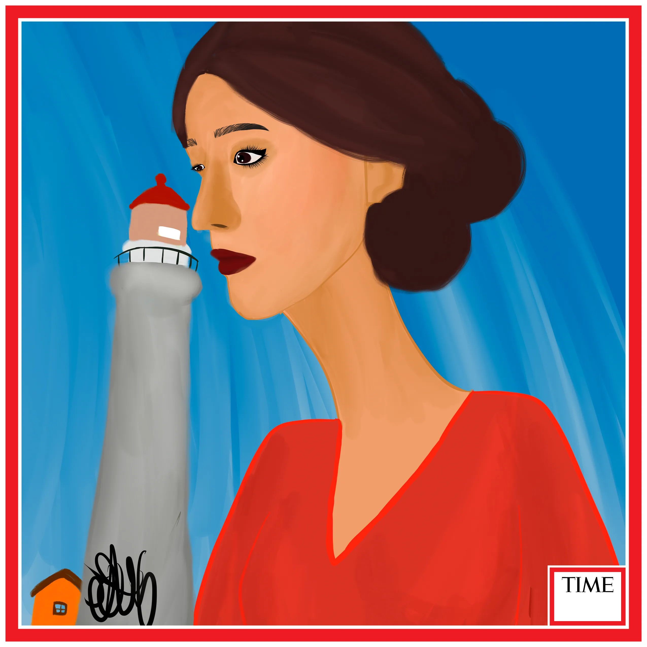 <1929>. Virginia Woolf by Nyla Hayes. 

https://time.com/5792713/virginia-woolf-100-women-of-the-year/