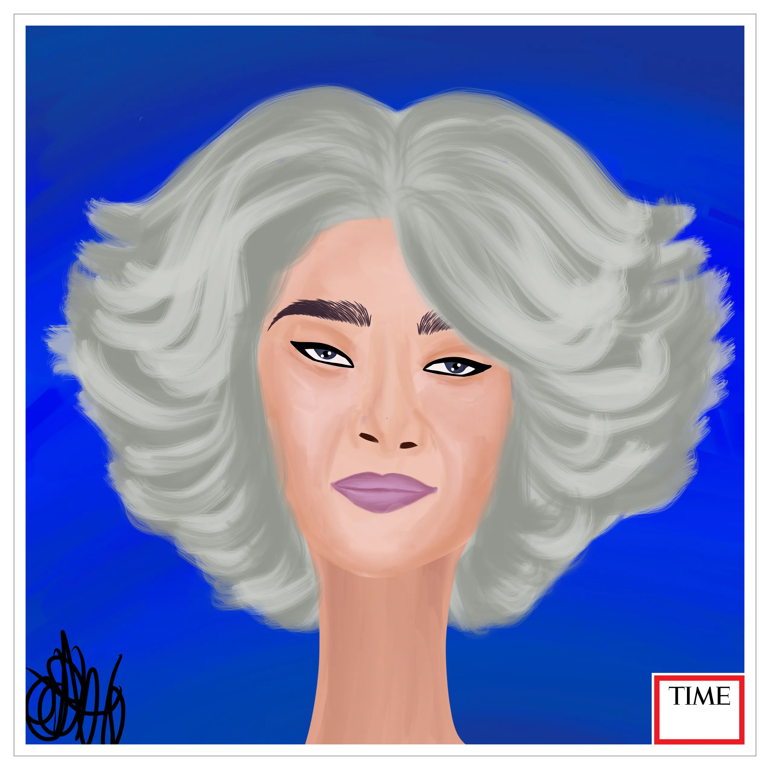 <1981>. Nawal El Saadawi by Nyla Hayes.

https://time.com/5793662/nawal-el-saadawi-100-women-of-the-year/