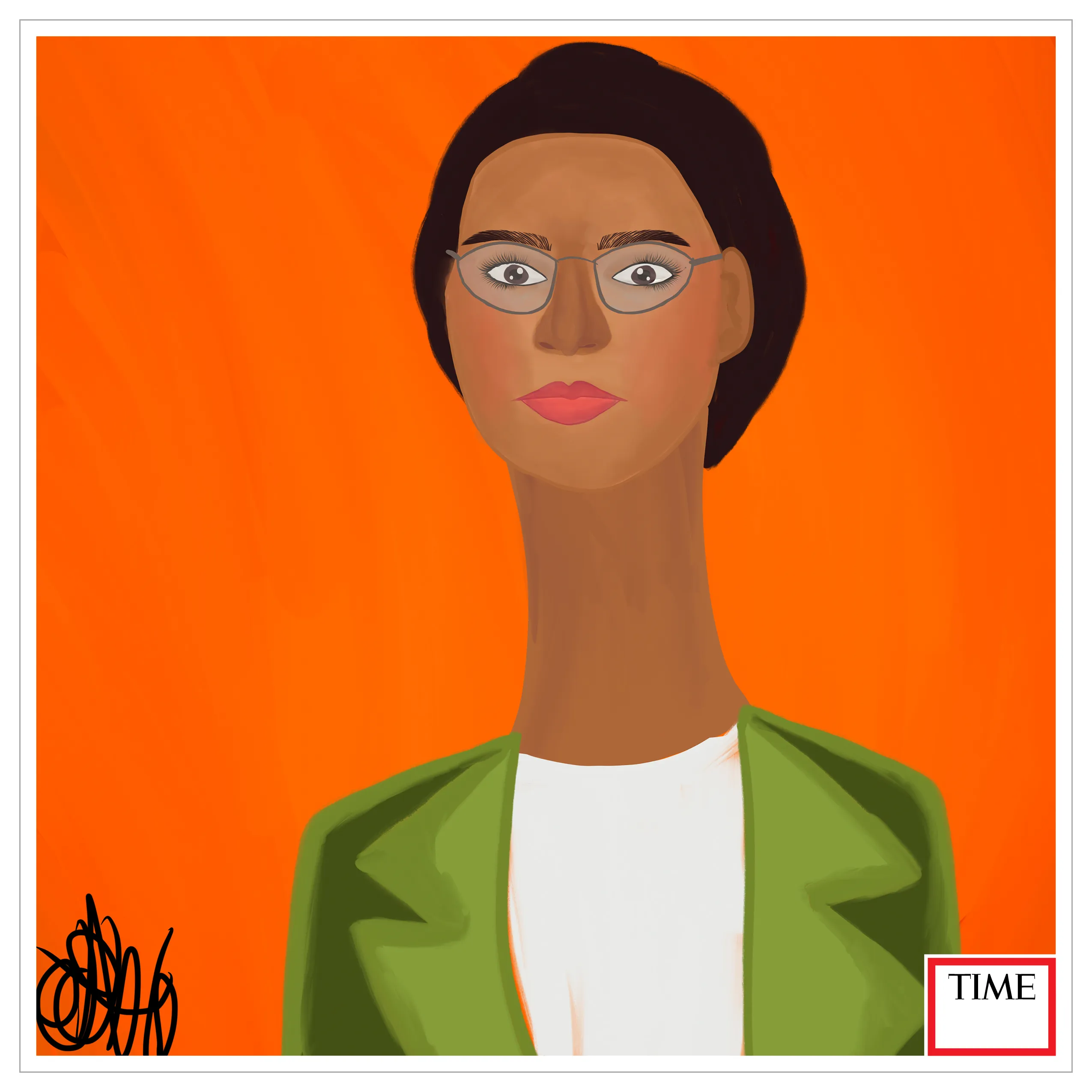 <1955>. The Bus Riders by Nyla Hayes.

https://time.com/5793559/the-bus-riders-100-women-of-the-year/