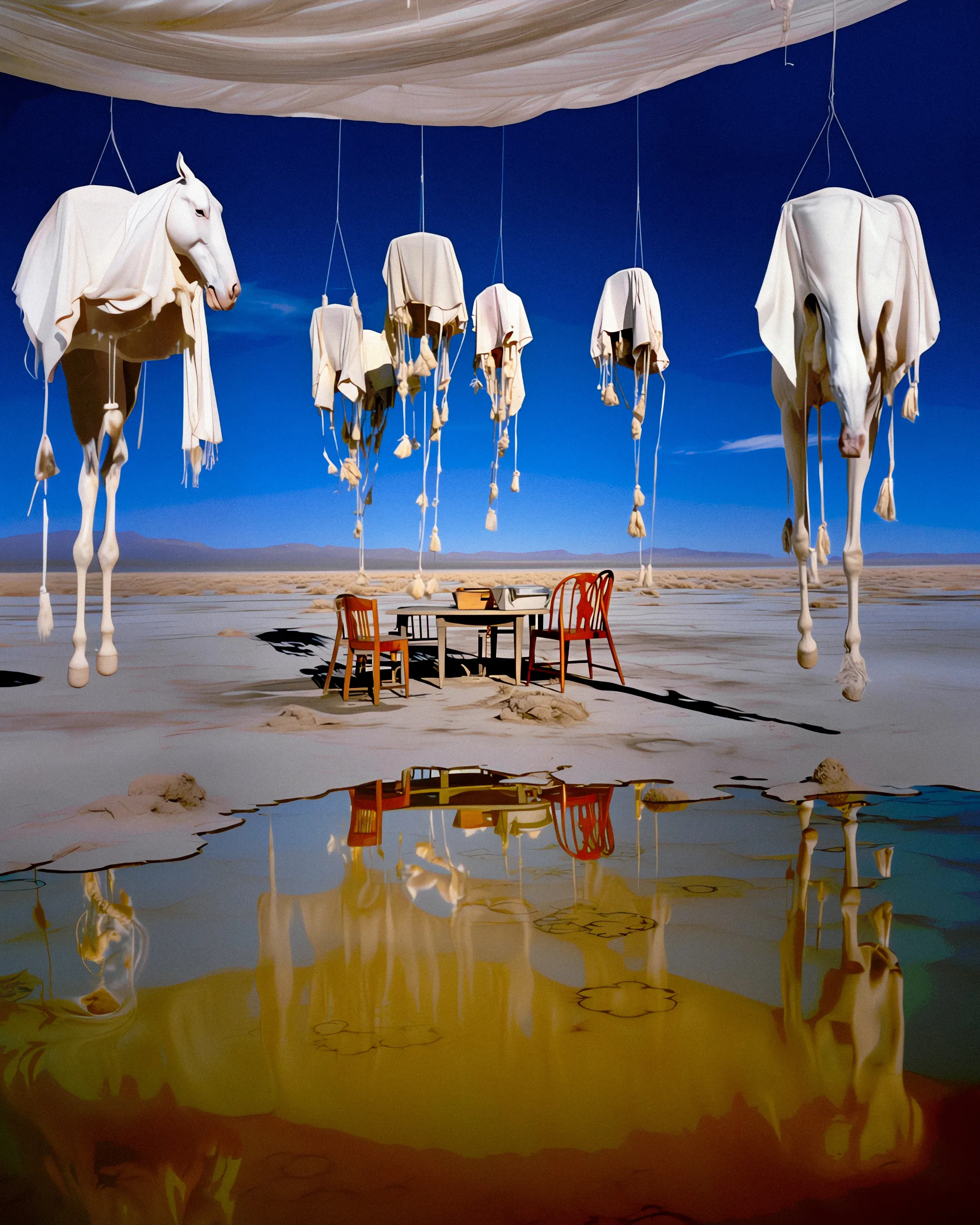 "Hanging in the Balance" is a tribute to Salvador Dali's contribution to the world of art.