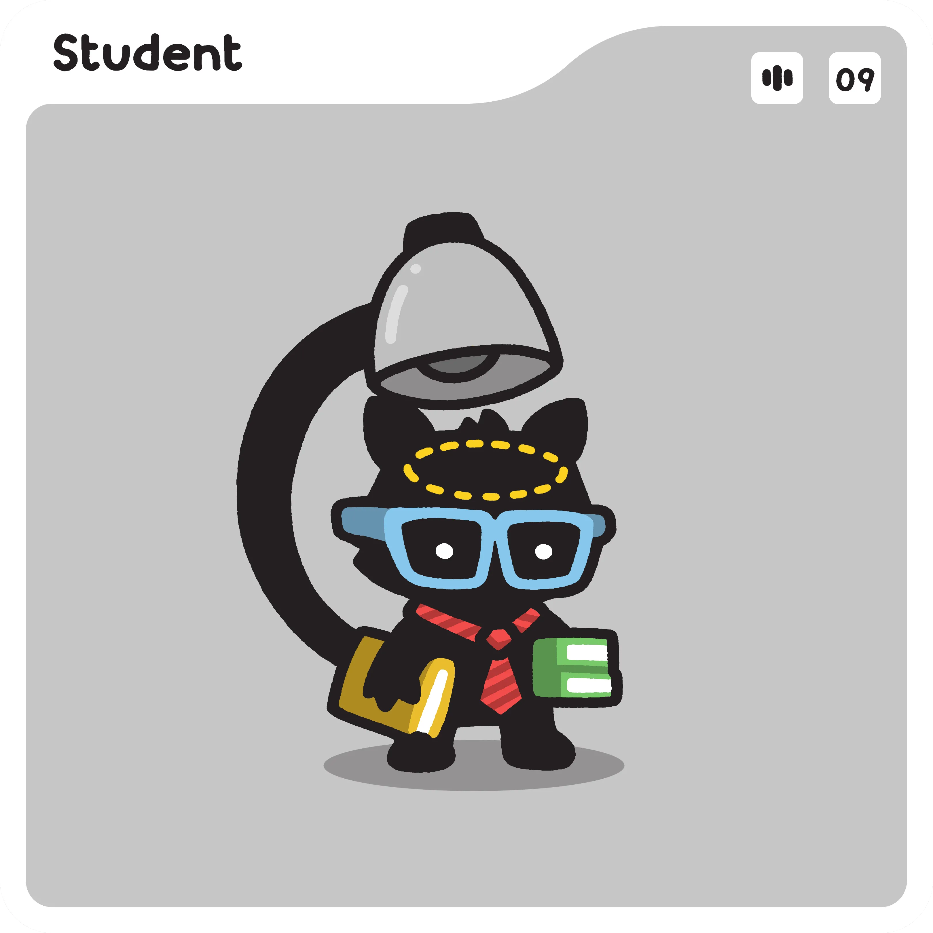 Bones is your mischievous phantom companion, part of the exclusive first edition SideKX release on the Ethereum blockchain. This character features a shadowy aesthetic with a ghostly twist, primarily cloaked in black with a striking purple cloak for added vibrancy. His most distinctive trait is his tail, which takes the form of a spectral hand, capable of wielding weapons and executing playful pranks with finesse. Bones possesses a cunning mind and aids Kira in crafting and executing clever plans, all while delighting in practical jokes and mischief-making that will keep you on your toes.. or tails.