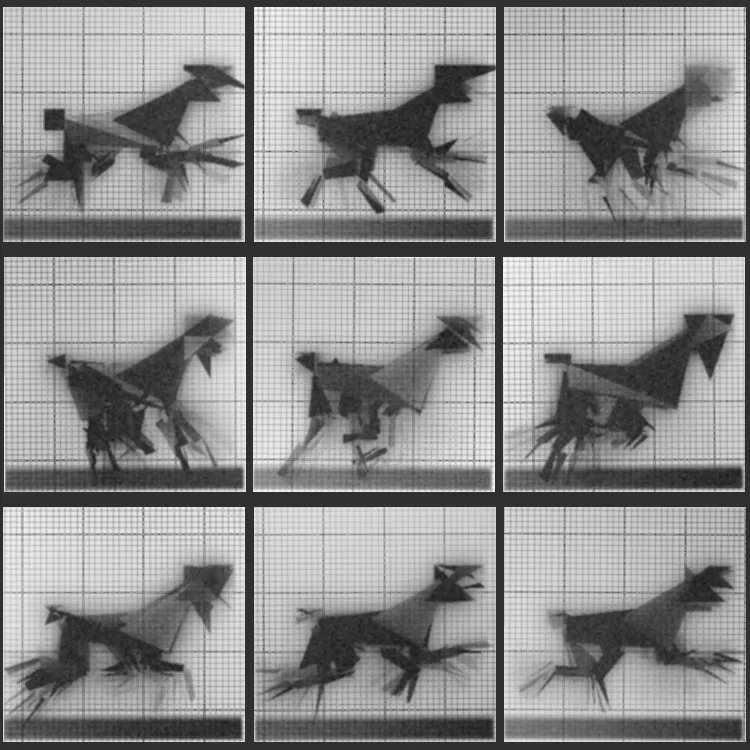 DEAFBEEF: Chronophotograph - Token 118

Chronophotograph is the companion collection to Vol. 2, Series 1 - Noumenon. This work is made in support of The Los Angeles County Museum of Art's Art and Technology Lab, in collaboration with Cactoid Labs, presented in dialogue with the chronophotopgraphic work of Eadweard Muybridge in the LACMA archives.

On a time locked schedule, a blockchain transaction can be triggered to metaphorically "capture" an observation of a Noumenon, minting a new ERC721 token in this companion series. The blocknumber serves as the seed for a deterministic program to generate an image in the style of Muybridge's chronophotographs, representing the attempt to transcend sensory limitations through the use of technology.

Viewers are encouraged to reflect on the perception of time, consensus reality, photography and blockchain as sources of objective truth, limitations thereof.
