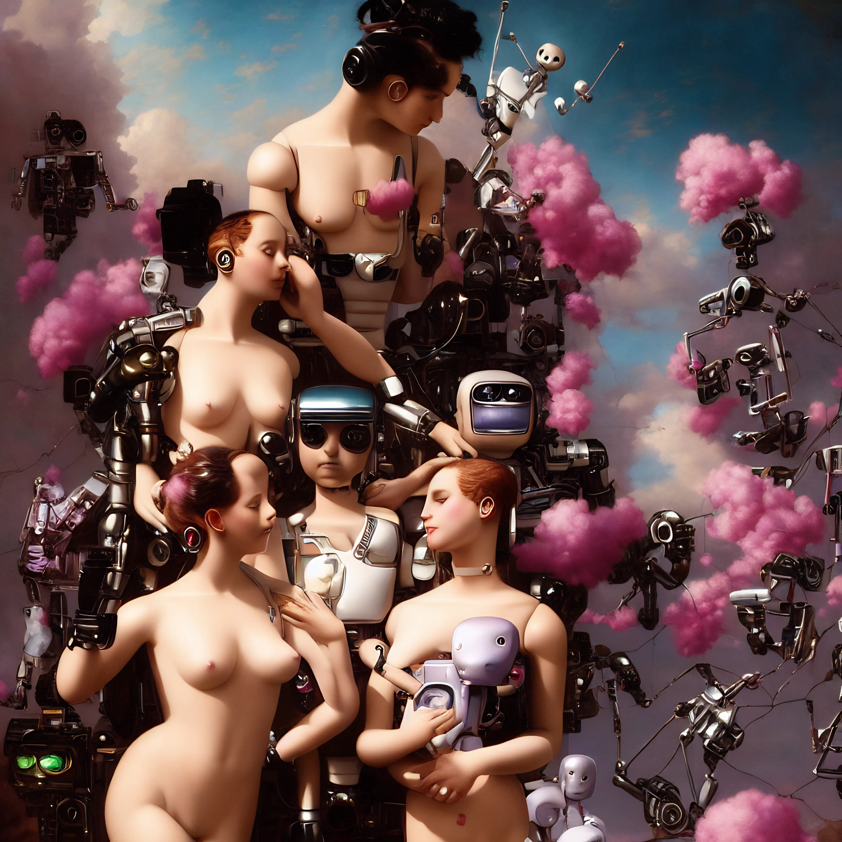 "Speciesism" by Obvious group 69 iterations 18/07/2023  
============================================================  
  
This collection explores the intimate relationship between human and machine. It invites the viewer to question the categorization of intelligent forms into species. As a result, this series questions our relationship towards other species, from the exploitation of animals to ensure our food chain, to the current debate around new rising forms of intelligence in the machine learning field. This series refers to the book by Philip K. Dick, “Do Androids Dream of Electric Sheep?”, particularly to the sexual scene after which the main character starts feeling empathetic for androids, a species he has been hunting until that moment. While science fiction has led us to personify AI, the recent research breakthroughs in this field leads to a display of excitement and fear towards these technologies. We are still far from having developed a new form of consciousness, but we should already ask ourselves if this is the ideal we wish to reach for, and if so, how we plan to interact with this new species.  
* * *  
  
*"Speciesism"* will be presented as fixed price on July 18, 2023, at 8 pm (CET) on https://0kai.k011.com, offering AI art followers an opportunity to acquire this remarkable, yet provocative collection.  
