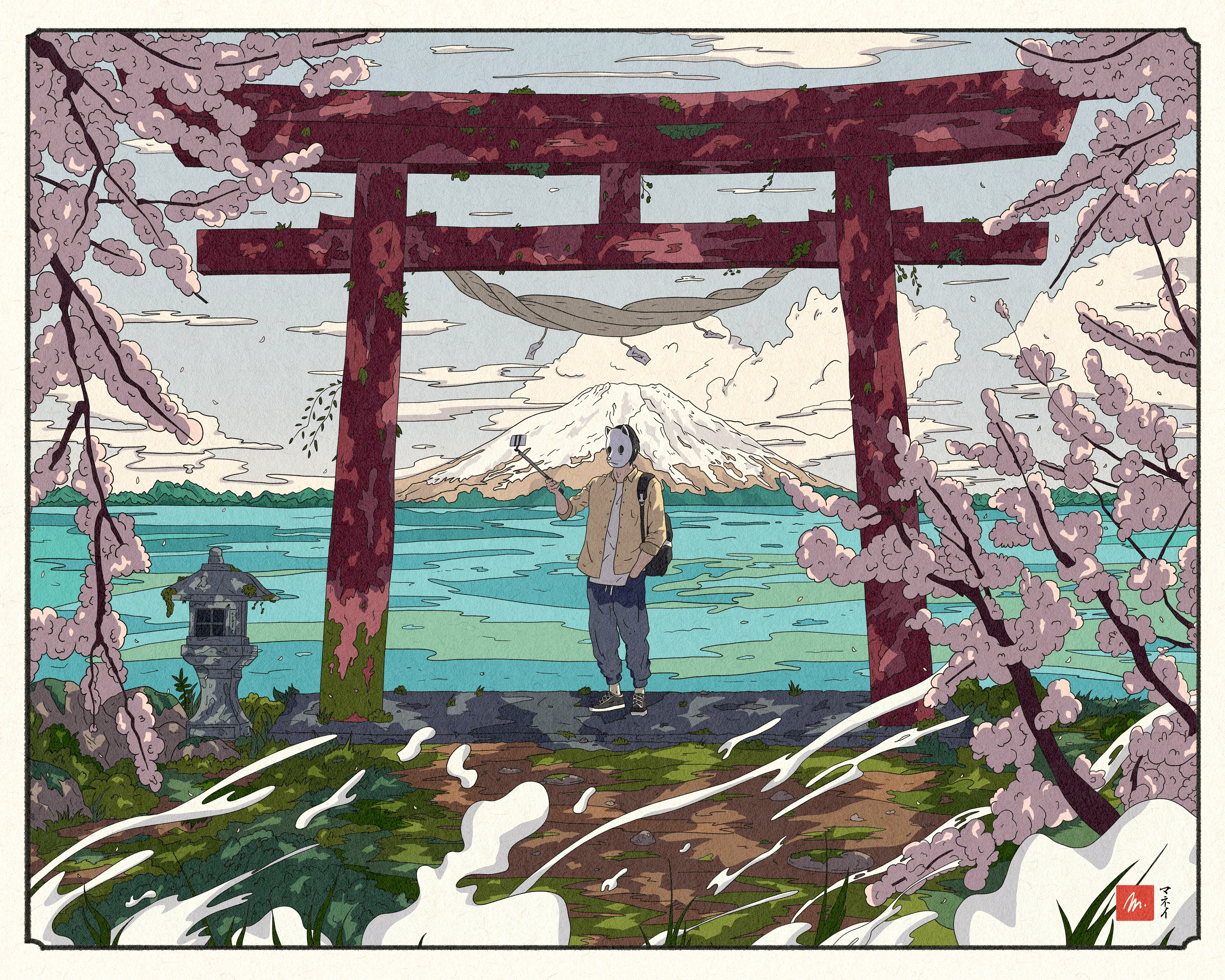 Fuji view #01
Artwork by Mannay (2022)

————————————————————

An hommage to "The 36 Views Of Mount Fuji" of the master Hokusai.

————————————————————

Artwork size : 6750 x 5400  px
