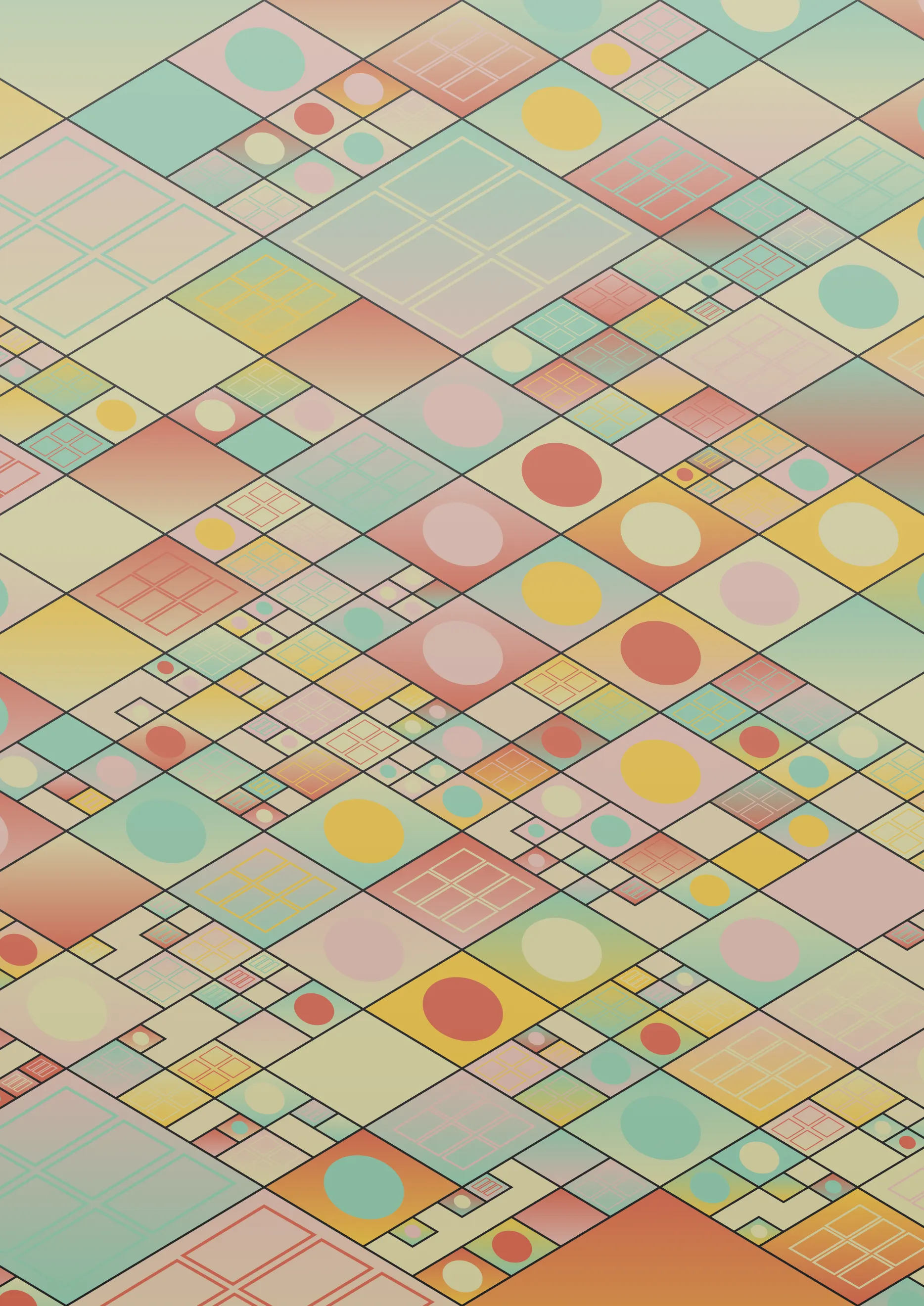 Fields of Color by Cryptobauhaus is a generative art project. The artwork is inspired by circle irrigation fields that dot the landscape across the United States. The algorithm generates a unique piece of art with multiple traits and dozens of variations, ensuring a unique piece for your collection.