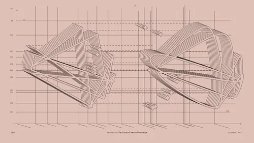 With a background in both art and mathematics, Aleksandra Jovanić has a strong affinity for graphs and diagrams. In “(The illusion of) depth of knowledge,” she explores apophenia, the tendency to perceive a connection or meaningful pattern between unrelated or random things. Each drawing in the series is generated through random numbers, but the internal connections suggest that more is happening. In Aleksandra’s words, these images show “how things in life are pretty simple most of the time, but we tend to complicate them.”

“(The illusion of) depth of knowledge” is a software NFT, but the first collector of each edition will receive the corresponding plotter drawing shipped directly from the artist’s studio. Each software NFT includes millions of other images beyond the primary image for each edition. The software NFT and the plotter drawing aren’t linked together; the NFT can continue to be collected on a secondary market without the drawing. Click on the artwork or press the spacebar to generate a new image with a different random seed value.

The image you see on the main artwork page on Feral File is the plotter drawing for the artist-proof (AP). Compare this image of the drawing to the corresponding software version of the AP to see how the software image and the plotted drawing are related. Because the artists are using a range of papers and inks, the software and physical drawings are delightfully different.  

The “(The illusion of) depth of knowledge” drawings are 35 × 62 cm (13.8 × 24.4 inches) on Woodstock Cipria Fedrigoni 285 gsm paper. They are drawn with red Stabilo Fineliner 0.4 mm and black Faber-Castell 0.1 mm pens.