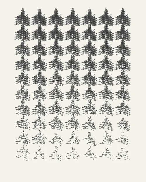 Starting with traditional art materials when he was young, Tyler Hobbs later found his way into creating images with code. Eventually, he stopped creating landscapes and portraits by hand and his work with code took center stage, but he never stopped working with traditional art materials. His graphite plotter drawings and hand-painted murals created from his code are essential elements of his work. For –GRAPH, Tyler has created “F(l)ight,” a study of the aesthetic overlap and differences between the natural world, hand-made artwork, and algorithmic tendencies. It’s a return to his long-standing interests in the continuum of representational images to total abstraction. In relation to his idea that code and algorithms become increasingly important within culture and art, Tyler says, “I am interested in what parts of the analog world we can capture, what we can improve, and what is lost.” 

“F(l)ight” is a software NFT, but the first collector of each edition will receive the corresponding plotter drawing shipped directly from the artist’s studio. Each software NFT includes millions of other images beyond the primary image for each edition. The software NFT and the plotter drawing aren’t linked together; the NFT can continue to be collected on a secondary market without the drawing. Click on the artwork or press the enter/return key to generate a new image with a different random seed value.

The image you see on the main artwork page on Feral File is the plotter drawing for the artist-proof (AP). Compare this image of the drawing to the corresponding software version of the AP to see how the software image and the plotted drawing are related. Because the artists are using a range of papers and inks, the software and physical drawings are delightfully different.  

The “F(l)ight” drawings are 40.6 × 50.8 cm (16 × 20 inches) on cream Stonehenge paper. They are drawn with a black archival ink pen.