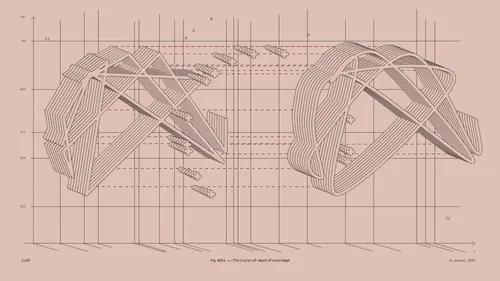 With a background in both art and mathematics, Aleksandra Jovanić has a strong affinity for graphs and diagrams. In “(The illusion of) depth of knowledge,” she explores apophenia, the tendency to perceive a connection or meaningful pattern between unrelated or random things. Each drawing in the series is generated through random numbers, but the internal connections suggest that more is happening. In Aleksandra’s words, these images show “how things in life are pretty simple most of the time, but we tend to complicate them.”

“(The illusion of) depth of knowledge” is a software NFT, but the first collector of each edition will receive the corresponding plotter drawing shipped directly from the artist’s studio. Each software NFT includes millions of other images beyond the primary image for each edition. The software NFT and the plotter drawing aren’t linked together; the NFT can continue to be collected on a secondary market without the drawing. Click on the artwork or press the spacebar to generate a new image with a different random seed value.

The image you see on the main artwork page on Feral File is the plotter drawing for the artist-proof (AP). Compare this image of the drawing to the corresponding software version of the AP to see how the software image and the plotted drawing are related. Because the artists are using a range of papers and inks, the software and physical drawings are delightfully different.  

The “(The illusion of) depth of knowledge” drawings are 35 × 62 cm (13.8 × 24.4 inches) on Woodstock Cipria Fedrigoni 285 gsm paper. They are drawn with red Stabilo Fineliner 0.4 mm and black Faber-Castell 0.1 mm pens.