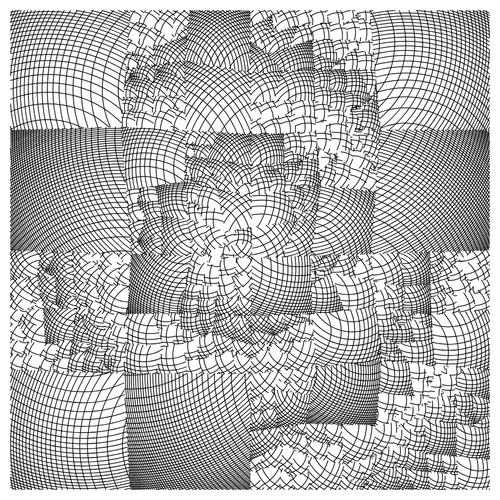 Julien Gachadoat’s “Umwelt” relies on the combination of a subdivision algorithm and a curved-line-drawing algorithm to produce a set of minimalist compositions. Each image in the series is the result of partitioning a square into a series of smaller areas and then filling those areas with a dense group of curved lines. The spacing of these lines, their orientation, and their precise curvature are defined by harmonic functions that create rhythms within a spatial geometric melody.

“Umwelt” is a software NFT, but the first collector of each edition will receive the corresponding plotter drawing shipped directly from the artist’s studio. Each software NFT includes millions of other images beyond the primary image for each edition. The software NFT and the plotter drawing aren’t linked together; the NFT can continue to be collected on a secondary market without the drawing. Click on the artwork or press the spacebar to generate a new image with a different random seed value.

The image you see on the main artwork page on Feral File is the plotter drawing for the artist-proof (AP). Compare this image of the drawing to the corresponding software version of the AP to see how the software image and the plotted drawing are related. Because the artists are using a range of papers and inks, the software and physical drawings are delightfully different.  

The “Umwelt” drawings are 42 × 29.7 cm (16.5 × 11.7 inches) on Fedrigoni Sirio White 700 gsm or Fedrigoni Sirio Ultra Black 680 gsm paper. They are drawn with Rotring Isograph Black 0.2 to 0.6 mm or Uni-Ball Signo White pens.