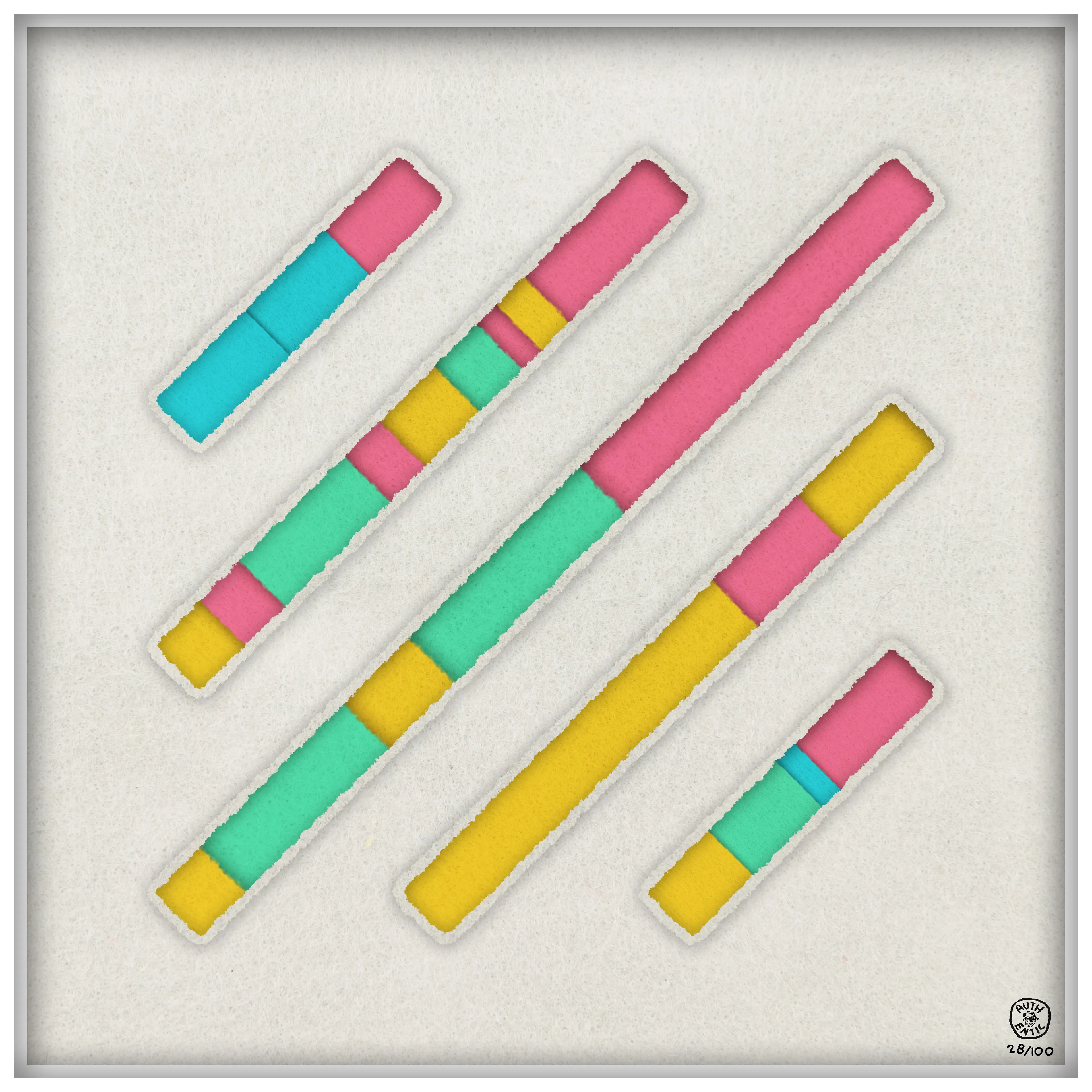 An interpretation of the Decal by Bryan Brinkman. A symbol of permissionless creativity. Series Five.