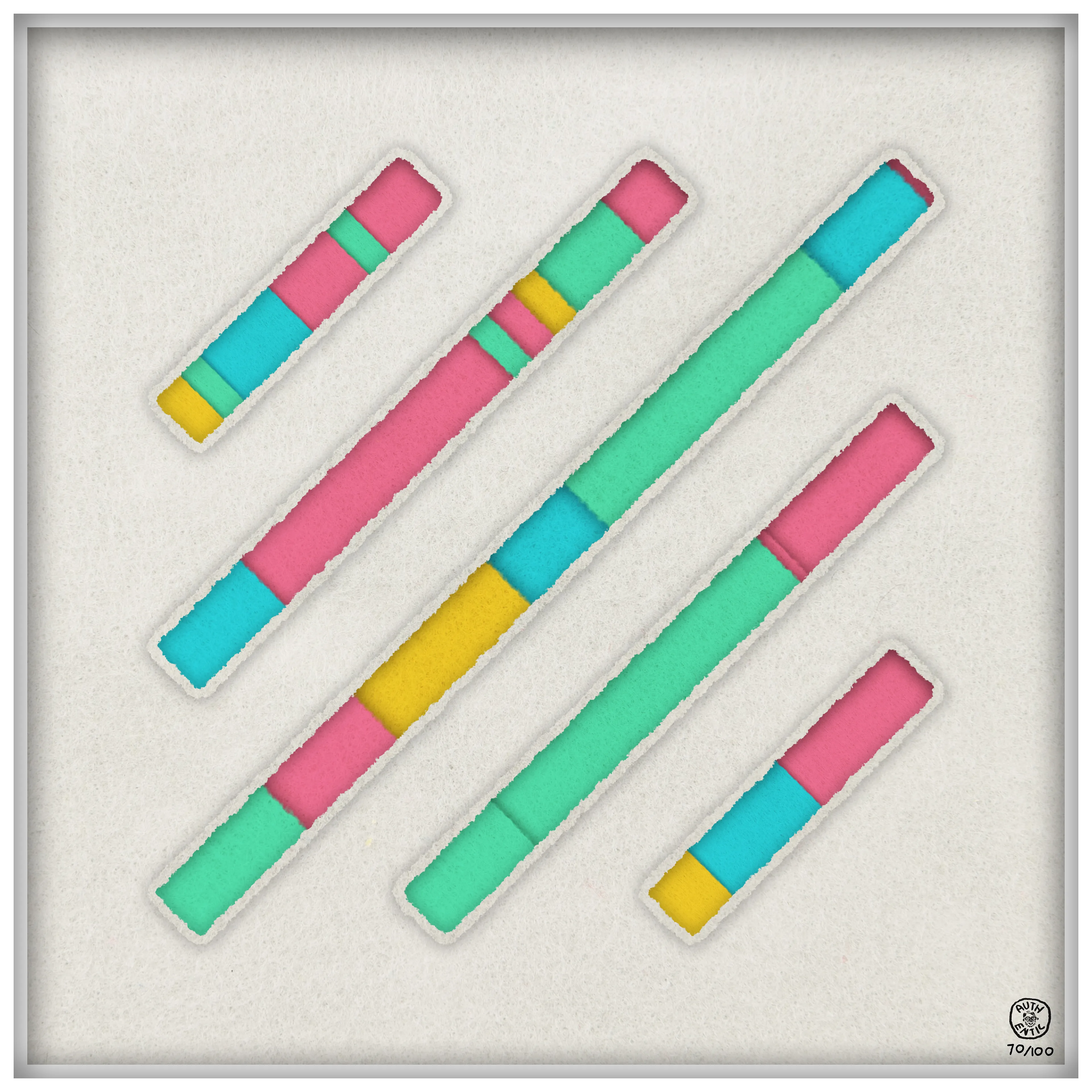 An interpretation of the Decal by Bryan Brinkman. A symbol of permissionless creativity. Series Five.