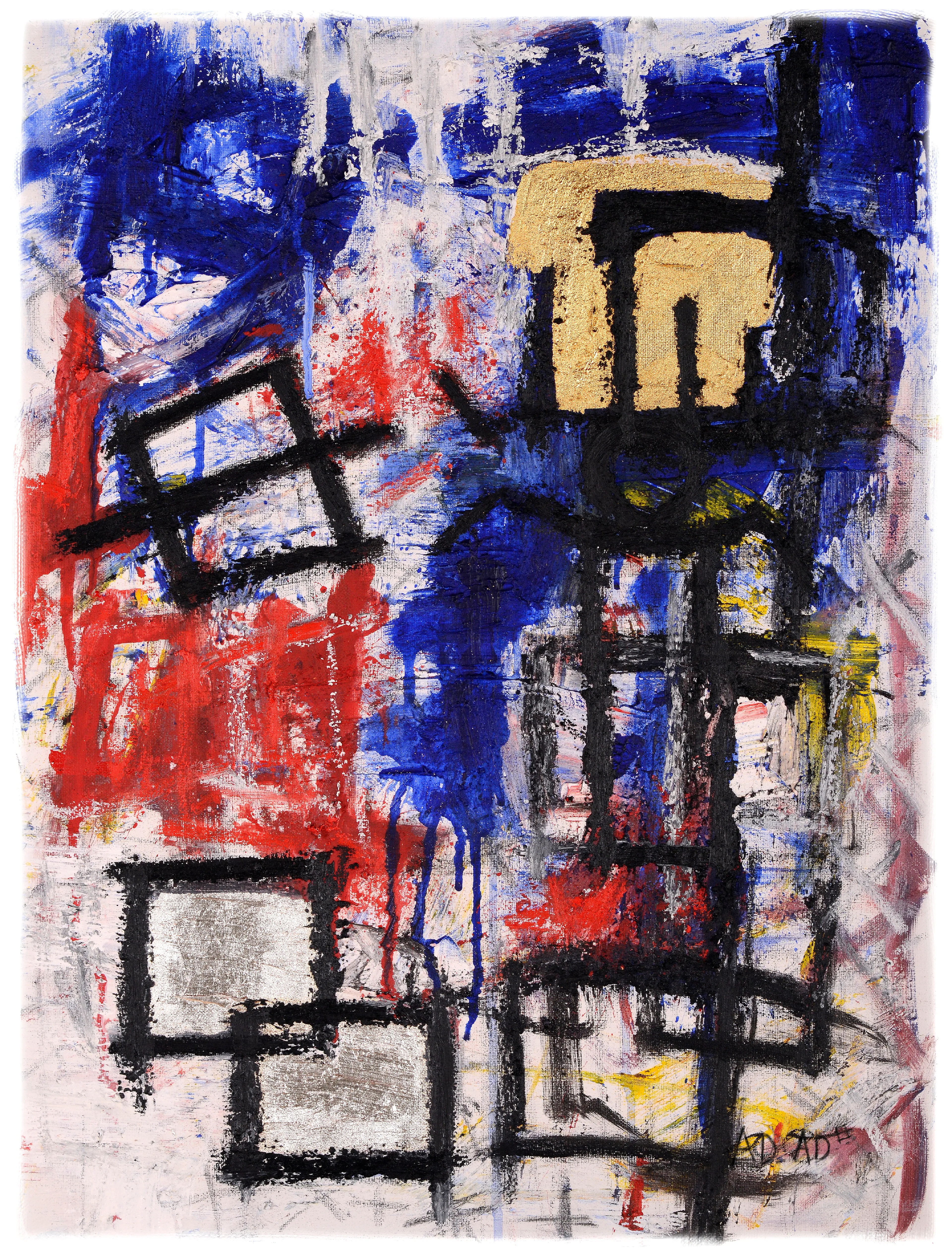 Self-Portrait XVIII 

Acrylic, Oil Stick, Graphite, Charcoal, Sand, Silver, and 24k Gold on Canvas, 2023 || Digitally Retouched, 2023

JPEG || 5283 x 6969px