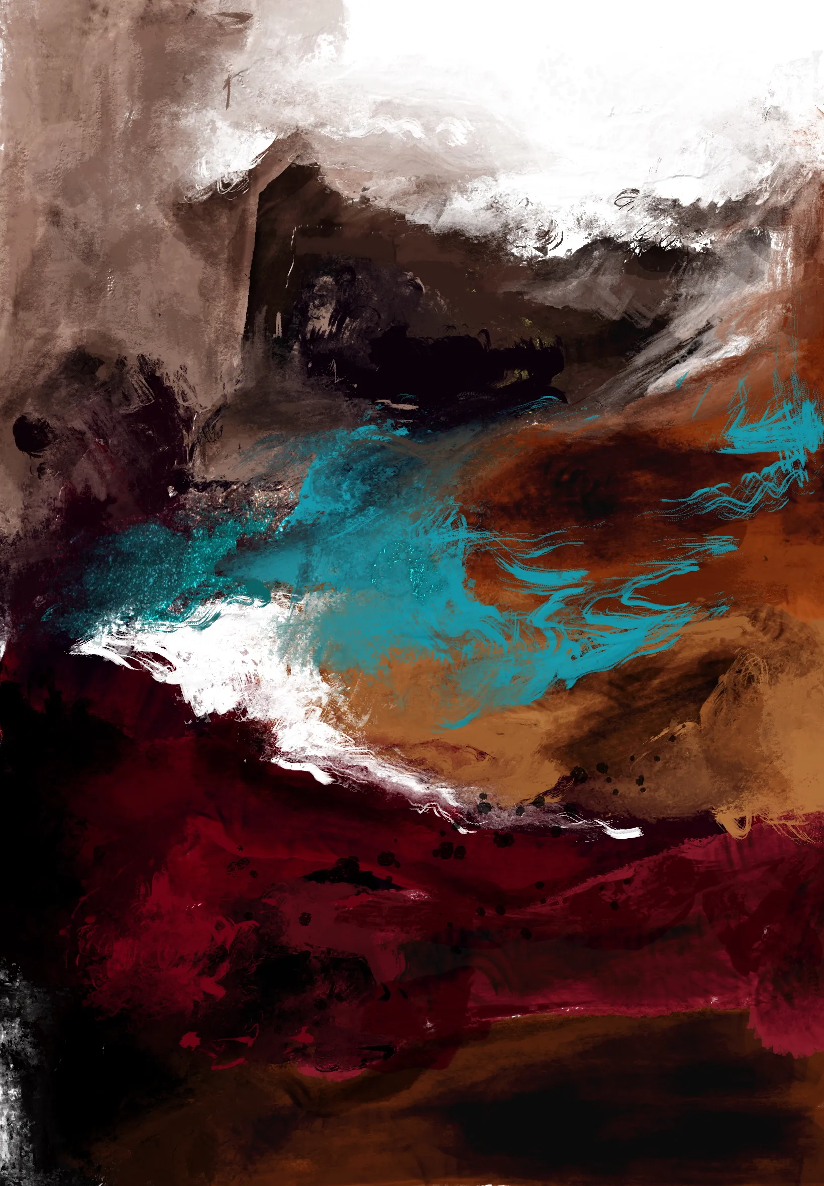 The cosmos folds upon itself,
ashes becoming oceans, oceans becoming flame.
In the fracture between shadow and light,
the soul remembers it was never separate.