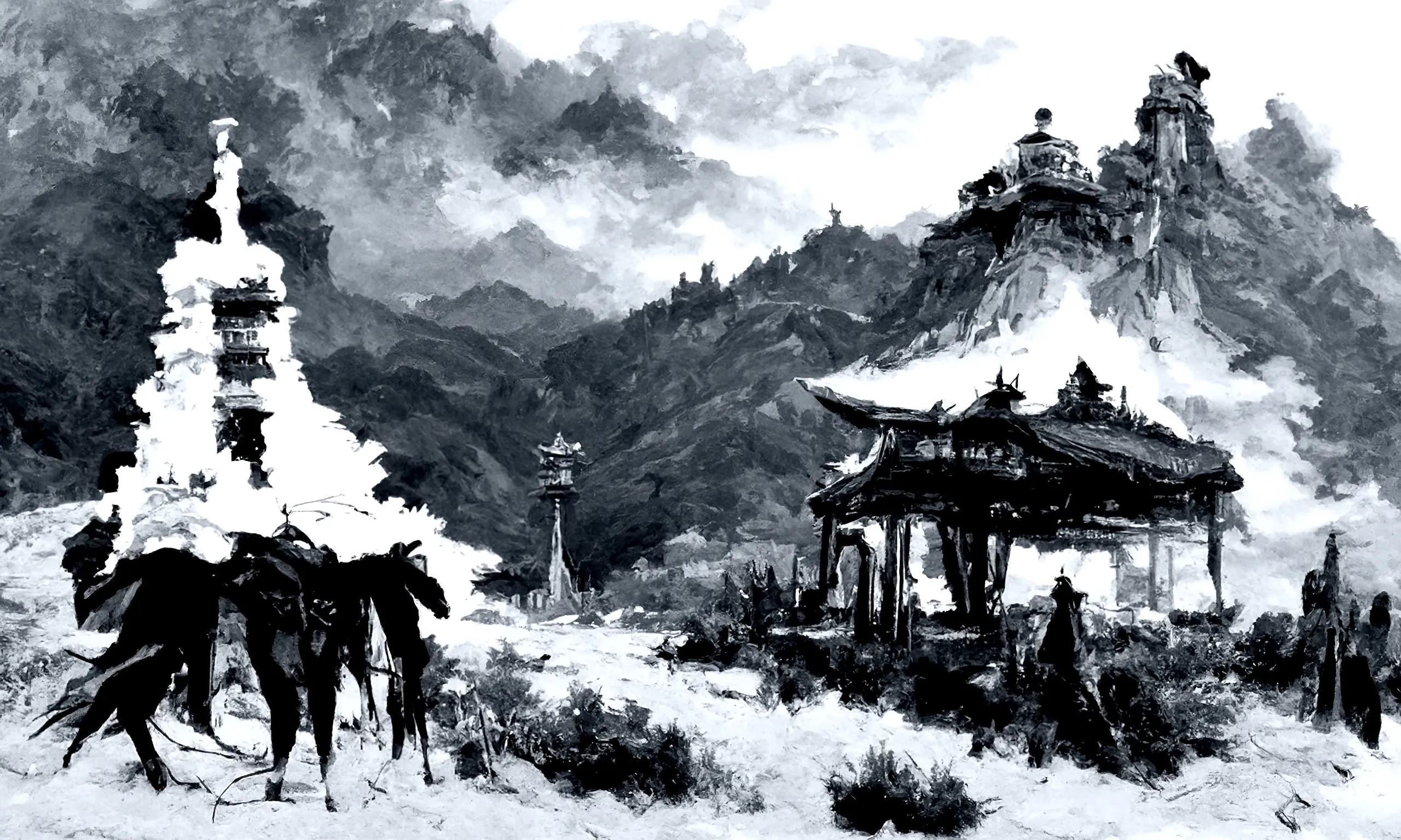 "Dusk" explores the beauty of historical and mythical civilizations that have dominated the world for millennia and then suddenly disappeared. From dawn to dusk.
These highly curated generative AI artworks invite the viewer into a world of discovery between reality and legends. 