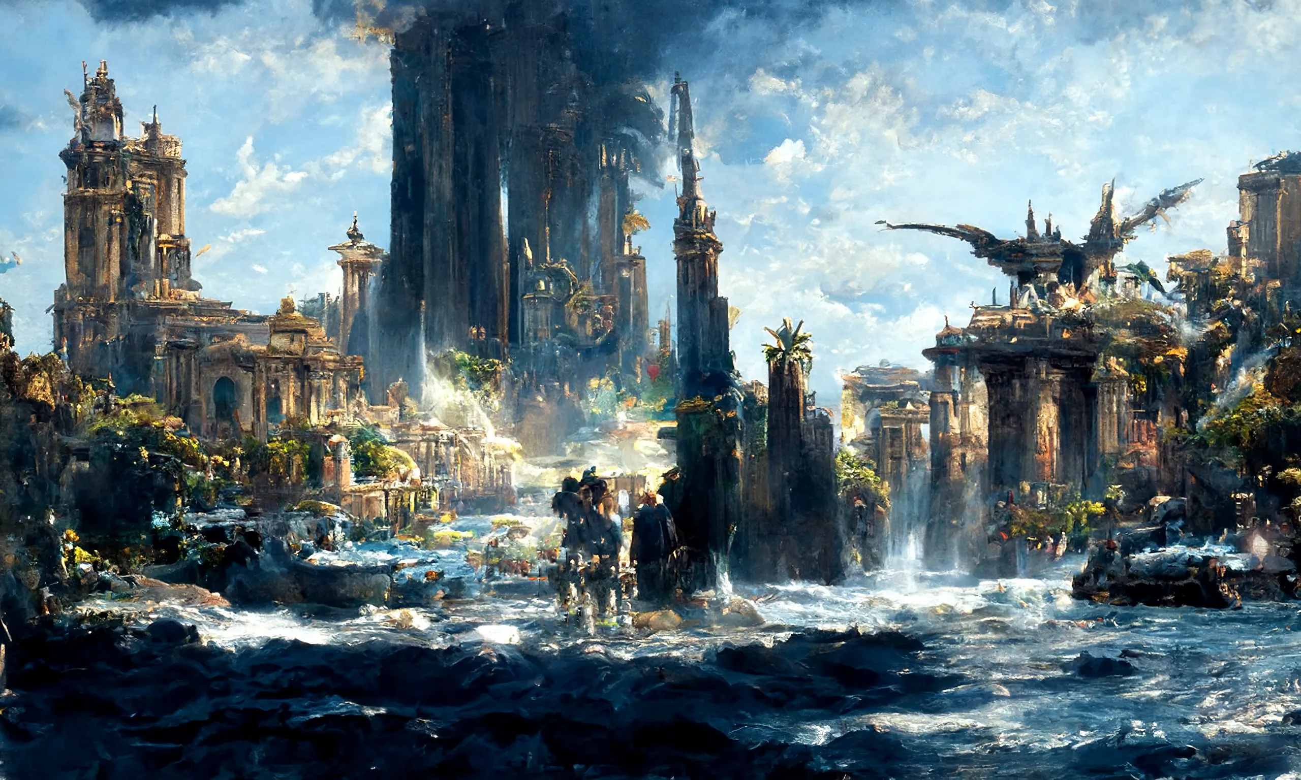 "Dusk" explores the beauty of historical and mythical civilizations that have dominated the world for millennia and then suddenly disappeared. From dawn to dusk.
These highly curated generative AI artworks invite the viewer into a world of discovery between reality and legends. 