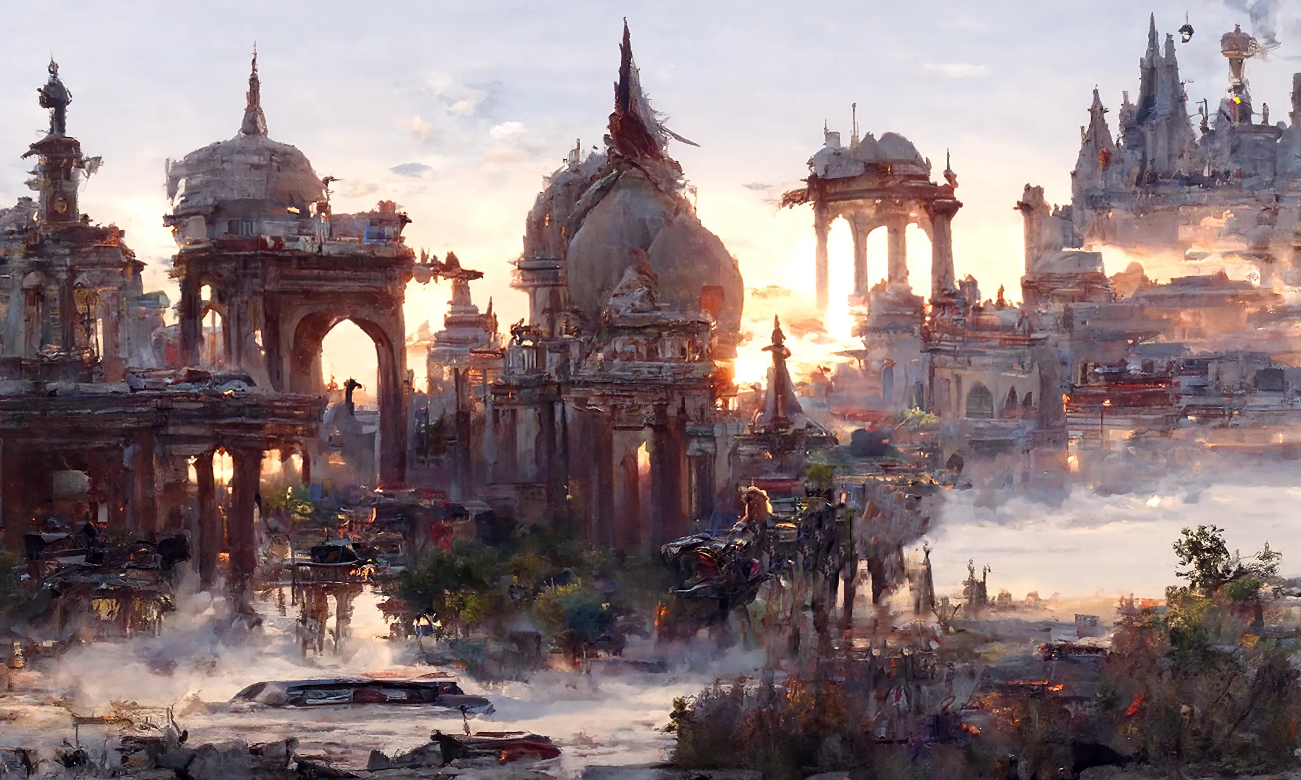 "Dusk" explores the beauty of historical and mythical civilizations that have dominated the world for millennia and then suddenly disappeared. From dawn to dusk.
These highly curated generative AI artworks invite the viewer into a world of discovery between reality and legends. 