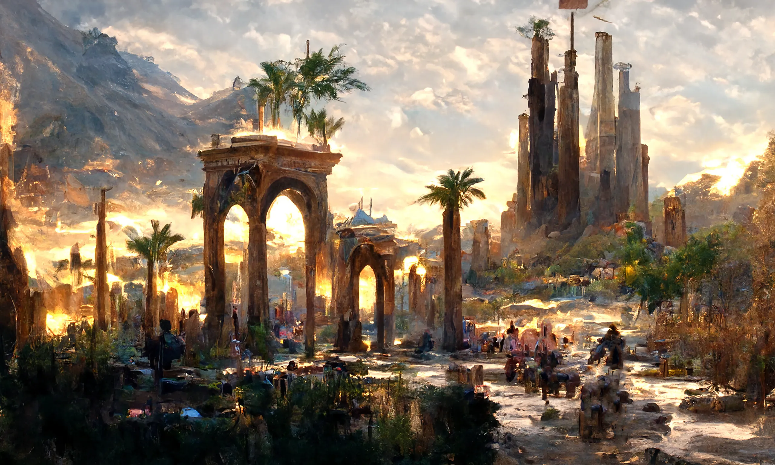 "Dusk" explores the beauty of historical and mythical civilizations that have dominated the world for millennia and then suddenly disappeared. From dawn to dusk.
These highly curated generative AI artworks invite the viewer into a world of discovery between reality and legends. 