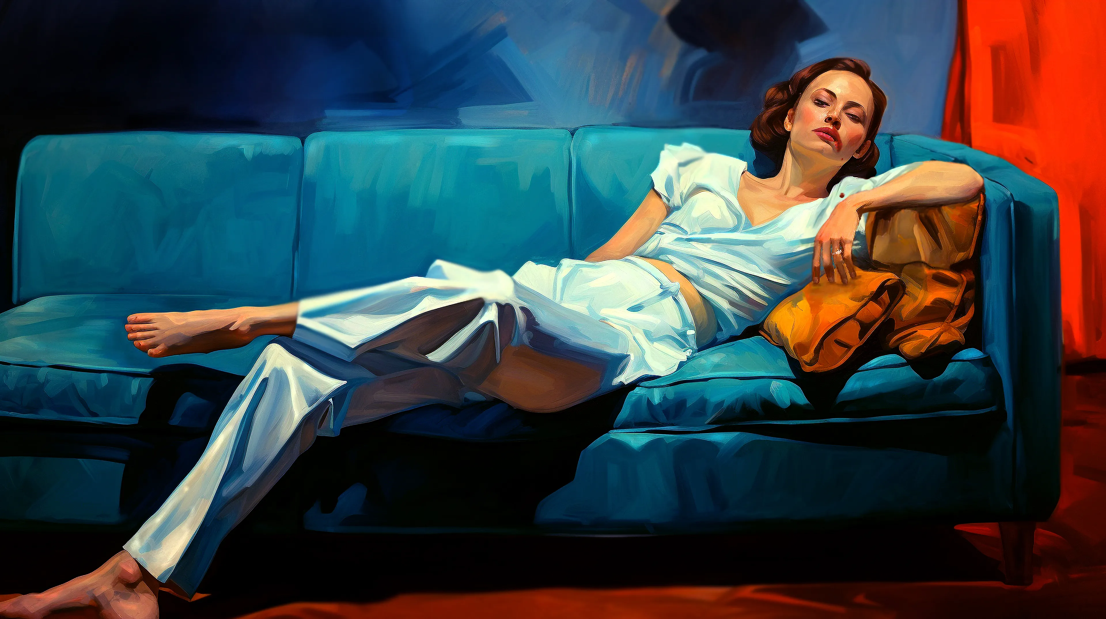 Another in a small series of couples on couches in various attitudes.

AI with editing

10192 x 5712 pixels, 300 ppi, 14.7 MB, jpeg