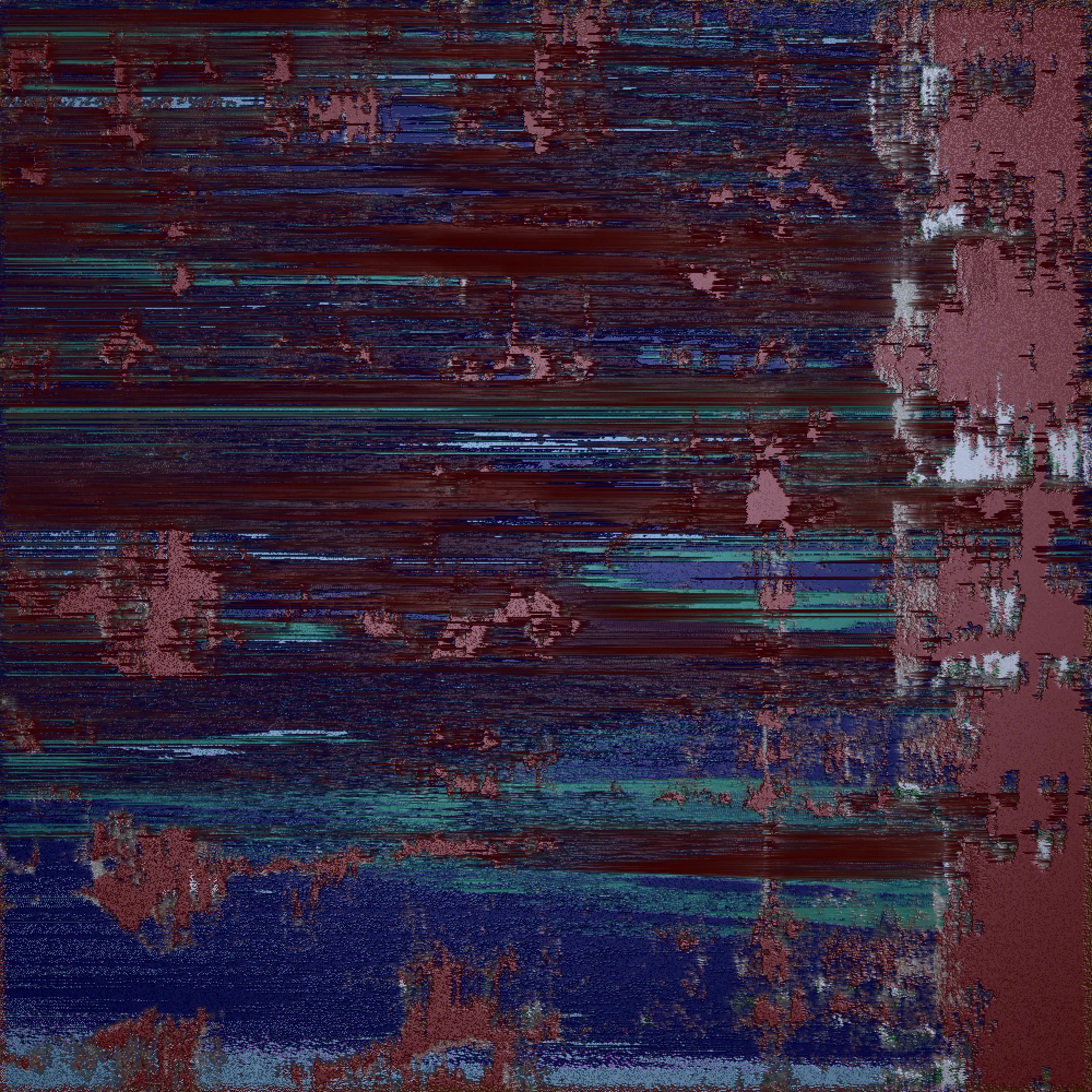*Sometimes, I wish I could see things as though I had never seen them before.*

**SINE** is a comprehensive exploration of one ostensibly simple function - sinθ: distorted, mangled, modulated, folded, blended and employed in unconventional ways to generate layers of textured formations that are not evidently organic or geometric. When agitated with feedback, the sinusoidal wave exhibits complex characteristics in a narrow-band region of interest between periodic symmetry and randomness. The algorithm persists with a tendency to approach a limit between these states for compelling features and visual tension. Non-sinusoidal embellishments are deliberately avoided for an unadulterated expression of the functions manifestations, highlighting the variety that emerges from its repetitive manipulation.

Beauty of the elementary can be inconspicuous. The outputs represent a discovery and accentuation of what is latent in the ubiquitous. Cracks in weathered walls, the depth of colour in rusted metal, undulations on the surface of rocks, irregularities of splintered wood or the uneven discolouration of an old shirt. Perhaps the yearning to be awed is served by a scrutiny of this trigonometric function, a specimen of the little things that have infinitely complex details, but are seldom appreciated. 

More information: [https://www.shaunaq.com/SINE](https://www.shaunaq.com/SINE)

Dedicated to my friend DR, who sees magnificence in the mundane.
