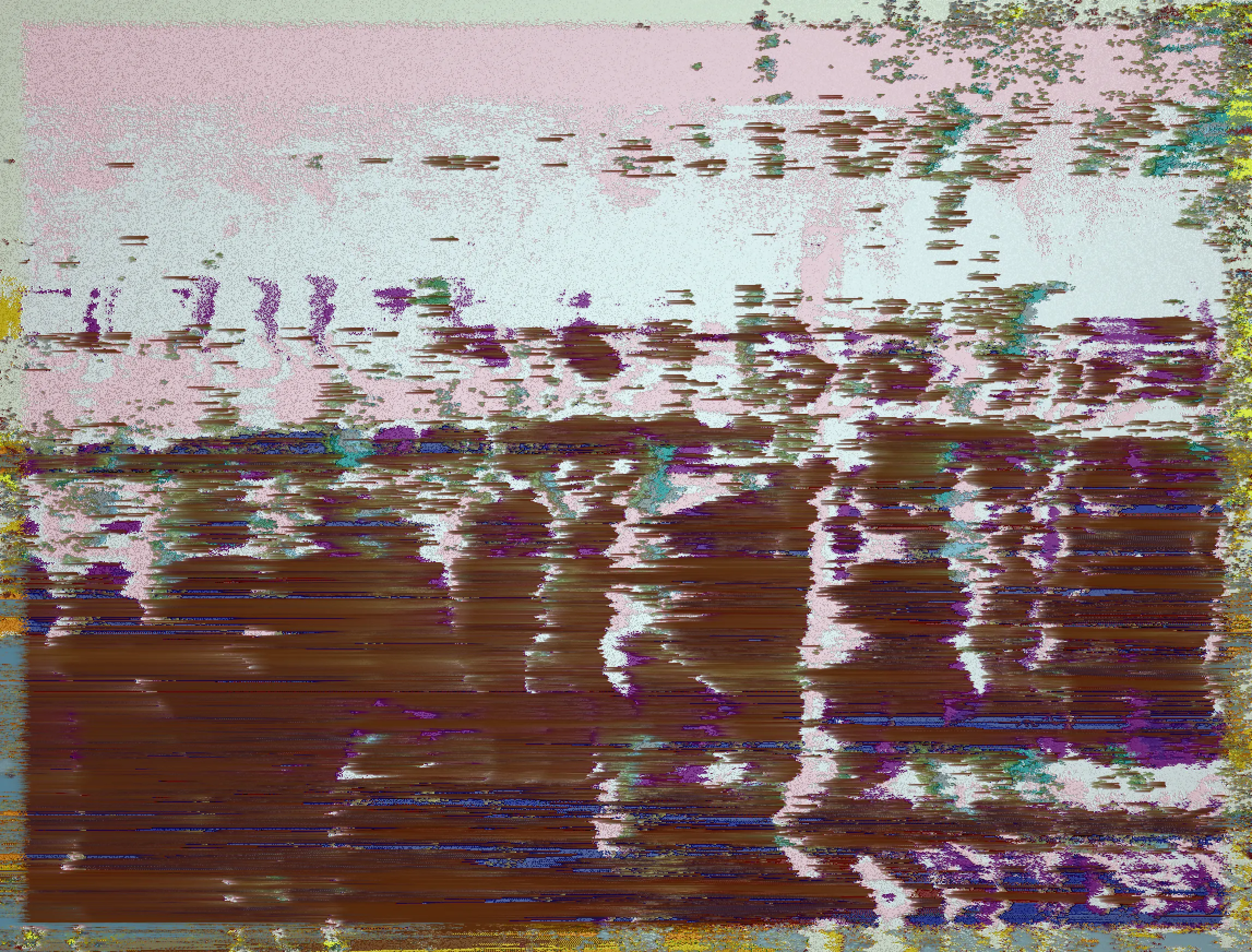 *Sometimes, I wish I could see things as though I had never seen them before.*

**SINE** is a comprehensive exploration of one ostensibly simple function - sinθ: distorted, mangled, modulated, folded, blended and employed in unconventional ways to generate layers of textured formations that are not evidently organic or geometric. When agitated with feedback, the sinusoidal wave exhibits complex characteristics in a narrow-band region of interest between periodic symmetry and randomness. The algorithm persists with a tendency to approach a limit between these states for compelling features and visual tension. Non-sinusoidal embellishments are deliberately avoided for an unadulterated expression of the functions manifestations, highlighting the variety that emerges from its repetitive manipulation.

Beauty of the elementary can be inconspicuous. The outputs represent a discovery and accentuation of what is latent in the ubiquitous. Cracks in weathered walls, the depth of colour in rusted metal, undulations on the surface of rocks, irregularities of splintered wood or the uneven discolouration of an old shirt. Perhaps the yearning to be awed is served by a scrutiny of this trigonometric function, a specimen of the little things that have infinitely complex details, but are seldom appreciated. 

More information: [https://www.shaunaq.com/SINE](https://www.shaunaq.com/SINE)

Dedicated to my friend DR, who sees magnificence in the mundane.