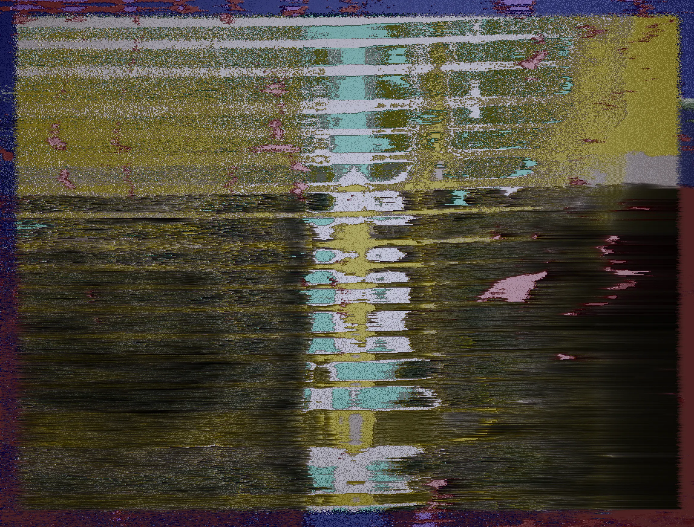 *Sometimes, I wish I could see things as though I had never seen them before.*

**SINE** is a comprehensive exploration of one ostensibly simple function - sinθ: distorted, mangled, modulated, folded, blended and employed in unconventional ways to generate layers of textured formations that are not evidently organic or geometric. When agitated with feedback, the sinusoidal wave exhibits complex characteristics in a narrow-band region of interest between periodic symmetry and randomness. The algorithm persists with a tendency to approach a limit between these states for compelling features and visual tension. Non-sinusoidal embellishments are deliberately avoided for an unadulterated expression of the functions manifestations, highlighting the variety that emerges from its repetitive manipulation.

Beauty of the elementary can be inconspicuous. The outputs represent a discovery and accentuation of what is latent in the ubiquitous. Cracks in weathered walls, the depth of colour in rusted metal, undulations on the surface of rocks, irregularities of splintered wood or the uneven discolouration of an old shirt. Perhaps the yearning to be awed is served by a scrutiny of this trigonometric function, a specimen of the little things that have infinitely complex details, but are seldom appreciated. 

More information: [https://www.shaunaq.com/SINE](https://www.shaunaq.com/SINE)

Dedicated to my friend DR, who sees magnificence in the mundane.
