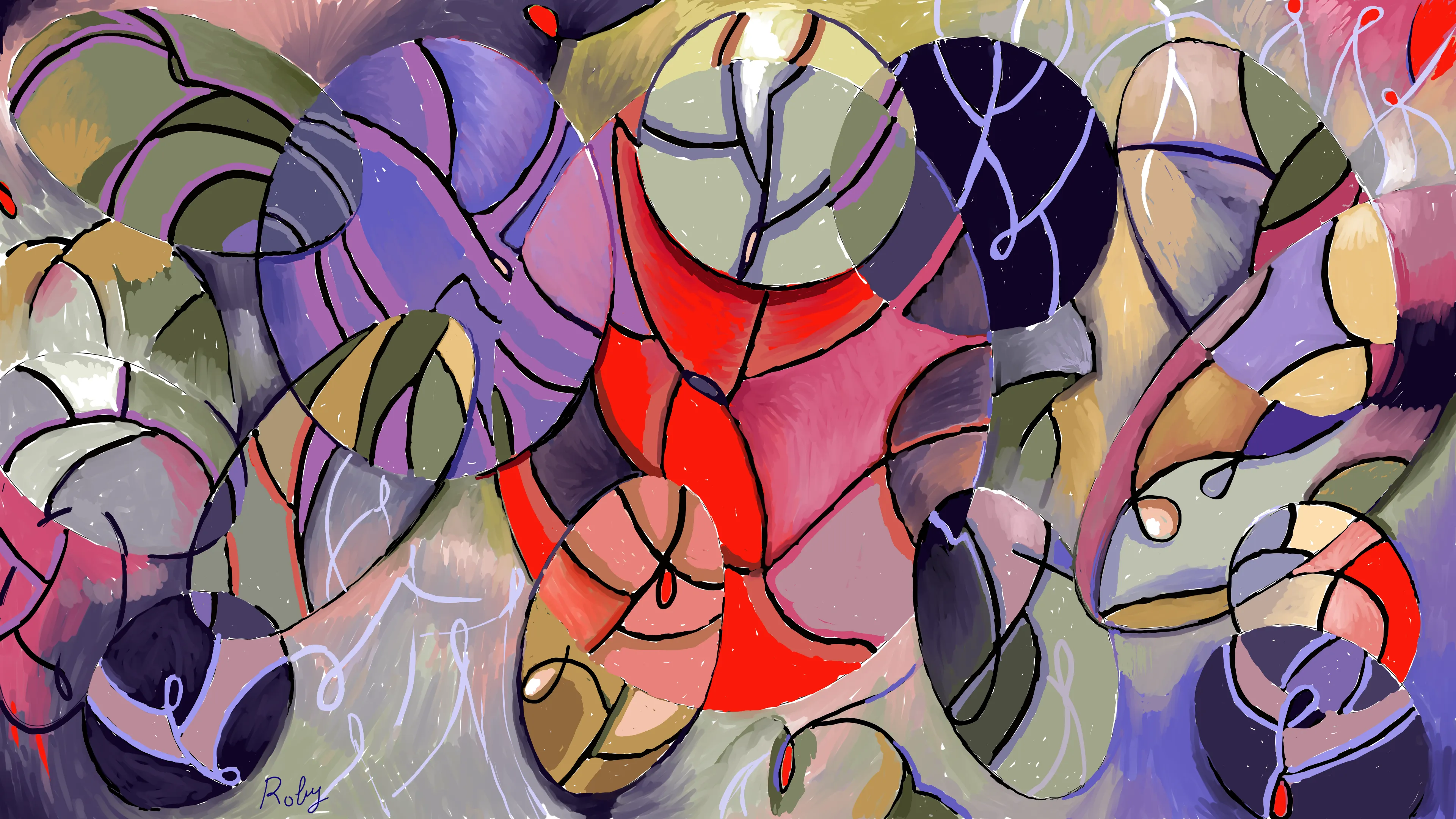 The circles and ovals represent memories, some are distant in time and almost forgotten and the plots within them are poorly defined, others are still vivid memories and their interior is more intricate. Memories are all interconnected by a single thread, which however does not connect perfectly between one memory and another, but diverges a little, in this way I represent the continuous mutation of these memories, which from time to time will never resurface in the exact same way. The main and happiest memories are represented with more bright colors, while the sad and bad ones tend to be dark and within them one can see not very reassuring figures.

1/1 edition NFT, 3840×2160 pixels, created by Siapou in 2021.
 