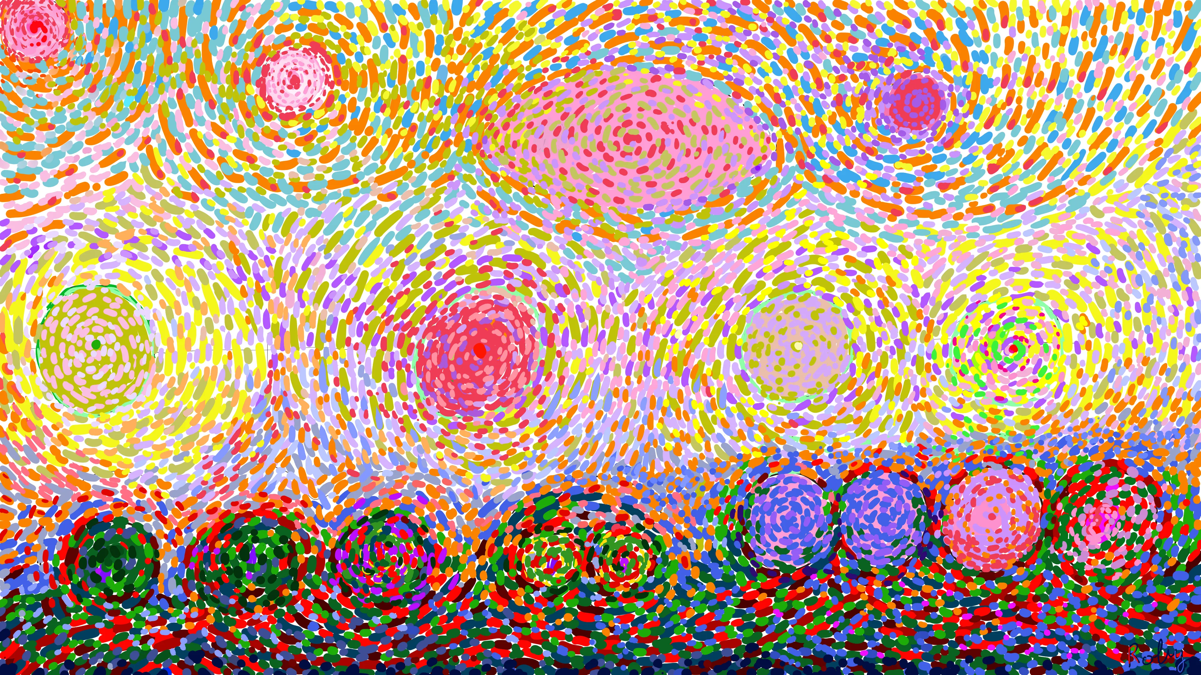 Digital abstract artwork made using Pointillism technique. This specific artwork represents the feeling of nostalgia as I perceive it. 

1/1 NFT realized through CSP in 2021 by Siapou. 

Resolution: 3840x2160 pixels, 300 dpi.