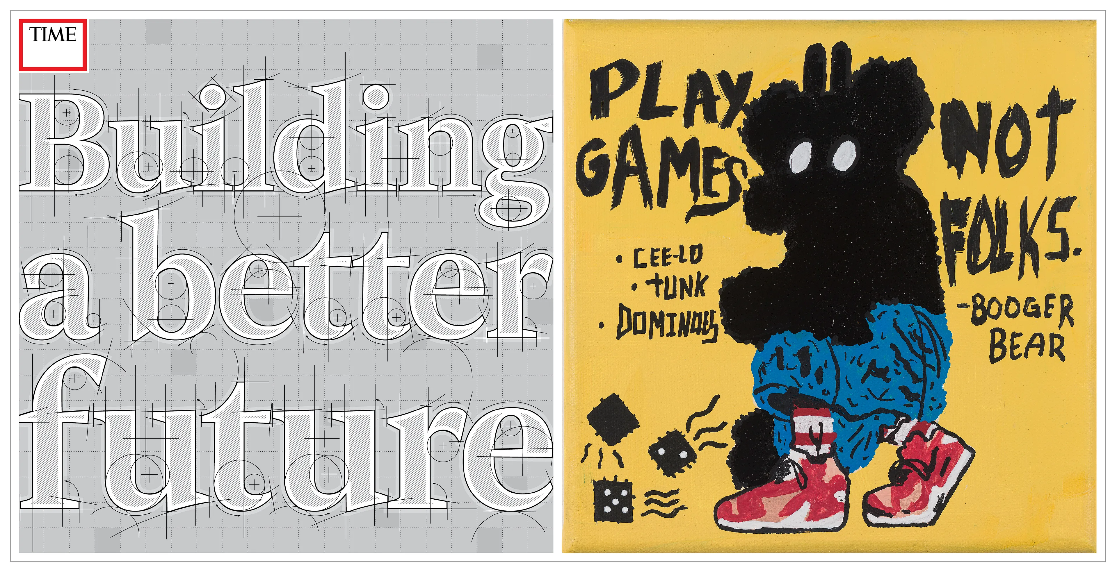 Kendall Chambers. “Not a Player” Booger Bear is a recurring character in Kenfolk Art. The symbols and words are used to share wisdom. The meaning behind “Play Games Not People” is that games are necessary for brain development, creativity, innovation, and problem solving. Allowing folks to develop, play, and grow is critical for our future! The path to a brighter future is nurturing the people of the present, bringing all groups to decision making tables, and acting in the best interest of everyone.This is to happen without being shamed, cancelled or manipulated by those who view other folks' lives as a game.