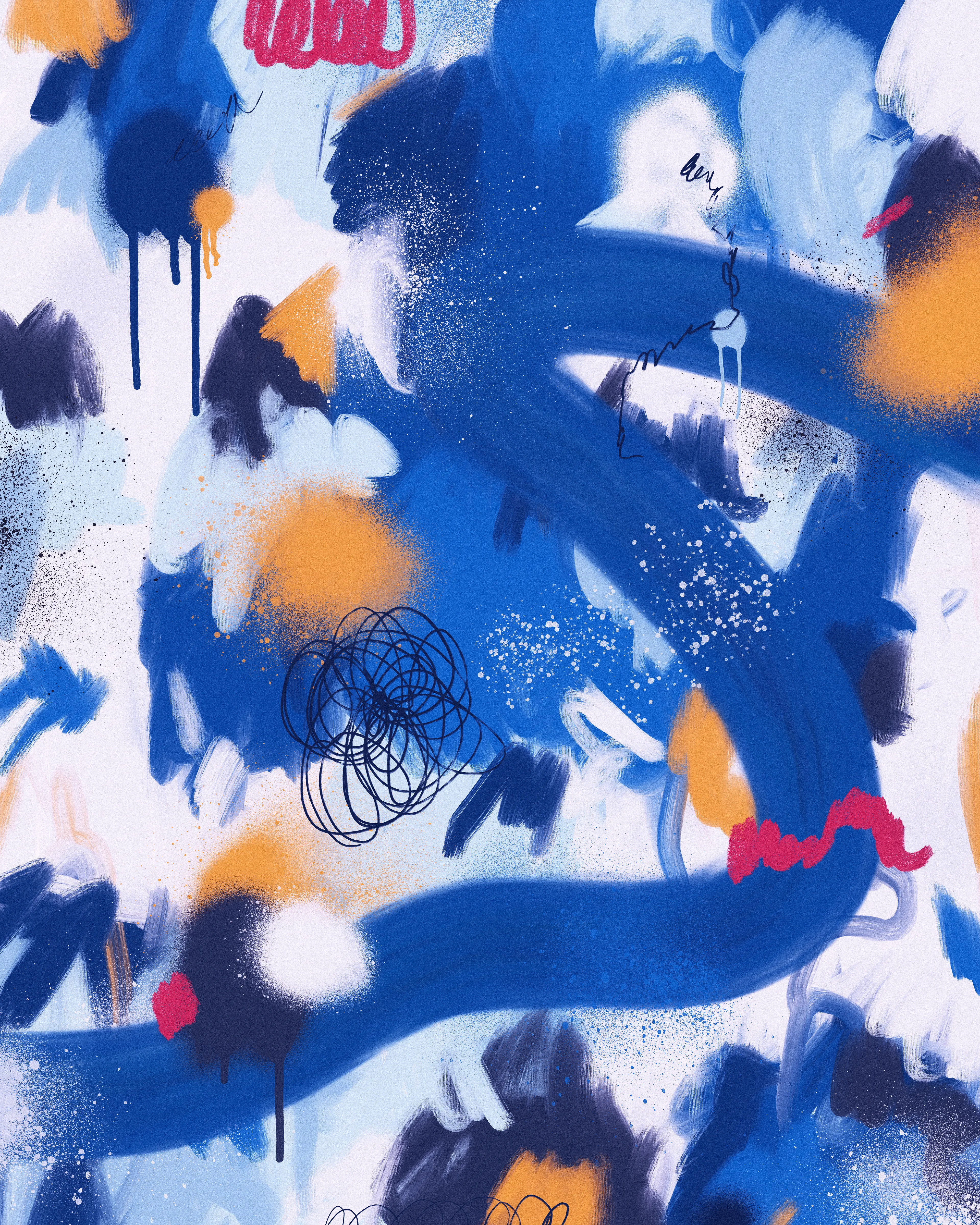 Part of a series of seven digital canvases exploring scale and movement.

Medium  
Digital oil, charcoal, and water-based spray paints

Dimensions  
4800px  x  6000px

Resolution  
300DPI