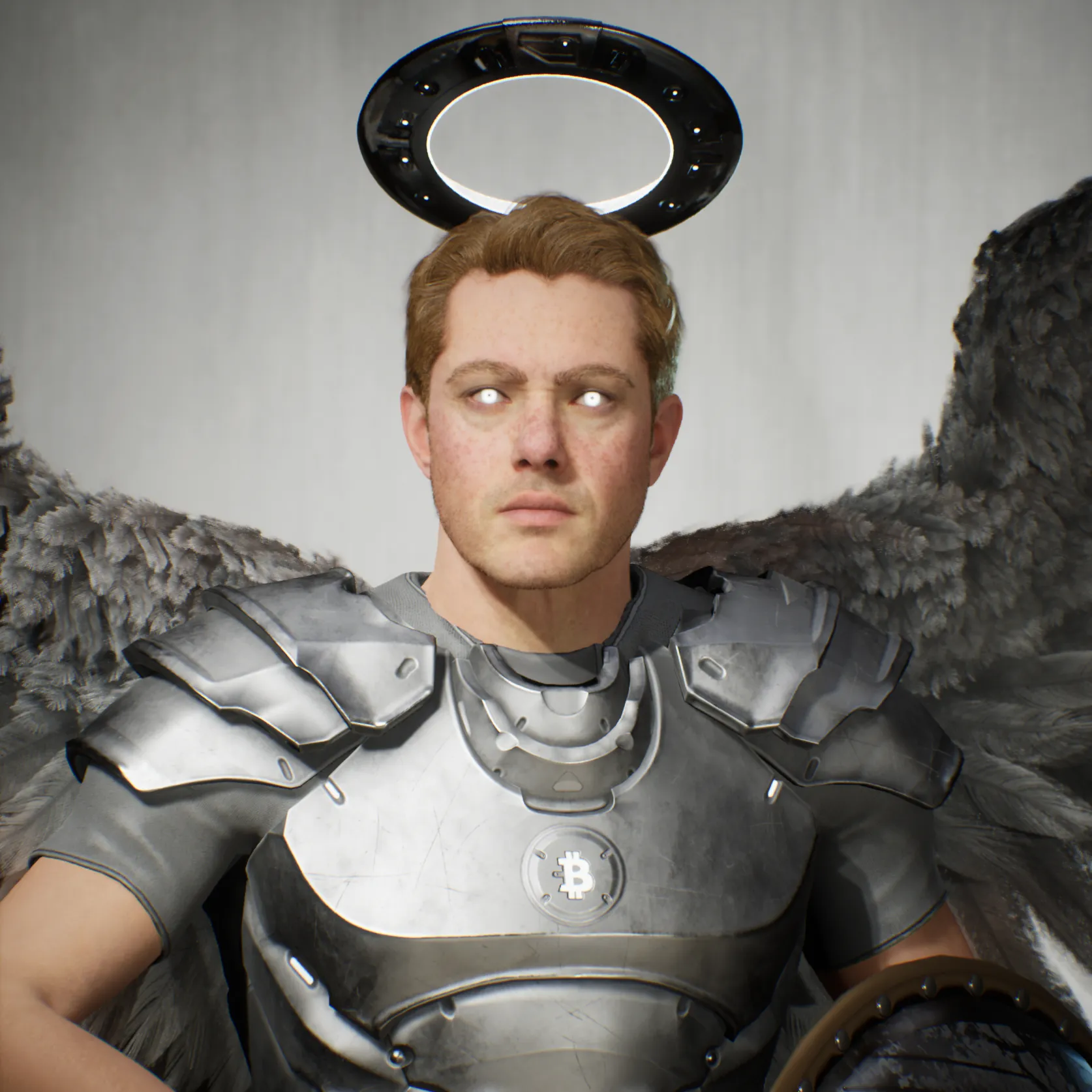 The greatest mountain in the Multiverse is shining Mons Divinus. Its summit is the pinnacle of Heaven, and from this peak, seeming to grow from the glittering stone, is the silver Aquiline Tower. The dome of its central minaret is supported by tall ionic columns, and between them soar a constant traffic of eagles. The eagles serve the colossal silver-winged figure who sits enthroned in the marble chamber below the dome. Motionless, cold, and pale, alike to an immense statue: it is Gabriel. 

From the Aquiline Tower Gabriel sends his billion eagles abroad. All that occurs throughout Creation is viewed by the eagles and reported back. Gabriel’s role is chiefly that of an observer, monitoring the forces that shape the World. Occasionally he will send messages to inform the other Powers of the Light of significant events. It is rare that he intervenes directly. 

But it should be noted that to his right hand is a weapon that fires beams of pure light, and to his left is the Standard of the Silver Eagle. And on the day of the Eschaton, Gabriel will take up arms and raise his banner and go to battle against the forces of the Dark. And the Convocation of a Billion Eagles will be a shining storm cloud of wings and beaks and talons.