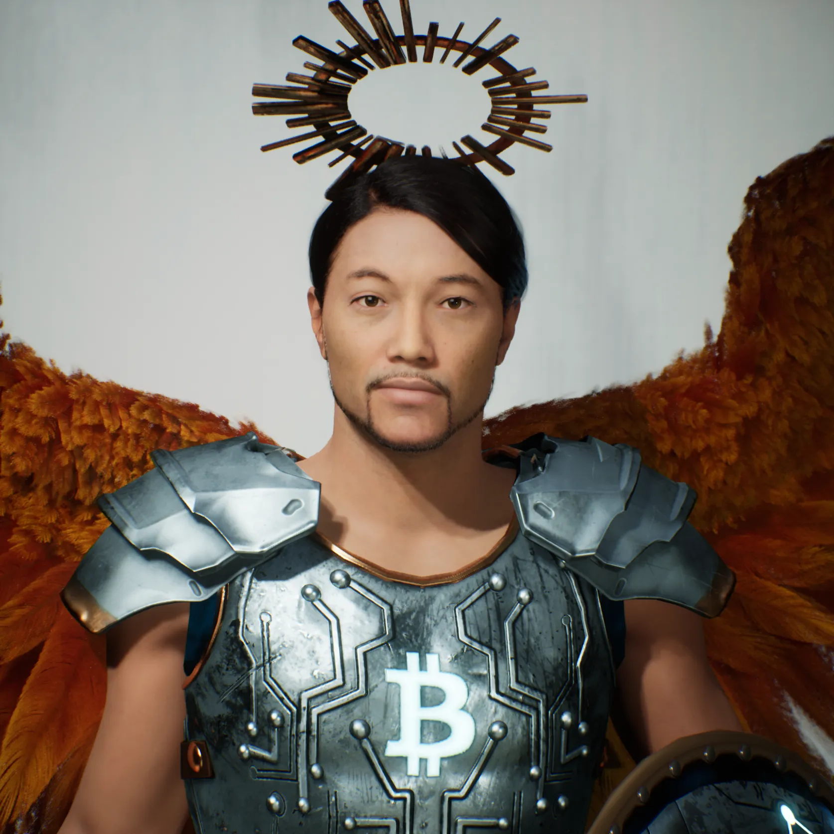 Zadkiel inhabits the mountaintops and lower atmospheres of Heaven which he traverses with his companion Pegasus, the horse with wings of starlight. Sometimes the archangel flies mounted on his steed, other times gliding alongside on wings of bronze and copper, his sable topknot streaming in the winds of infinity. 

Zadkiel is known to his followers as the Angel of Diamonds, cool, clear, and hard, and they pray to him for lucidity in all endeavours. His sky-realm reflects his nature, appearing to his angel-sight as a kaleidoscope of sparkling gem-planes and ever-shifting rainbow flecks. In the crystal facets among which he soars, Zadkiel can see all the Worlds of Creation reflected on every scale, giving him unique insights into the connections between the Microcosm and the Macrocosm, the interplay of dimensions, the small seemingly random events that may develop into cosmic quakes. His sharp mind, vigilance, and perception make him a valuable general among the Powers of the Light. 

The facets of his jewel realm also serve as doorways to the Worlds. When he judges it strategically appropriate, Zadkiel and Pegasus descend to the Worlds, an extra-dimensional portal opening in a dazzling blaze of heavenly light and prismatic spray, battle-armoured and blade bared to bring the fight directly to the forces of the Dark.