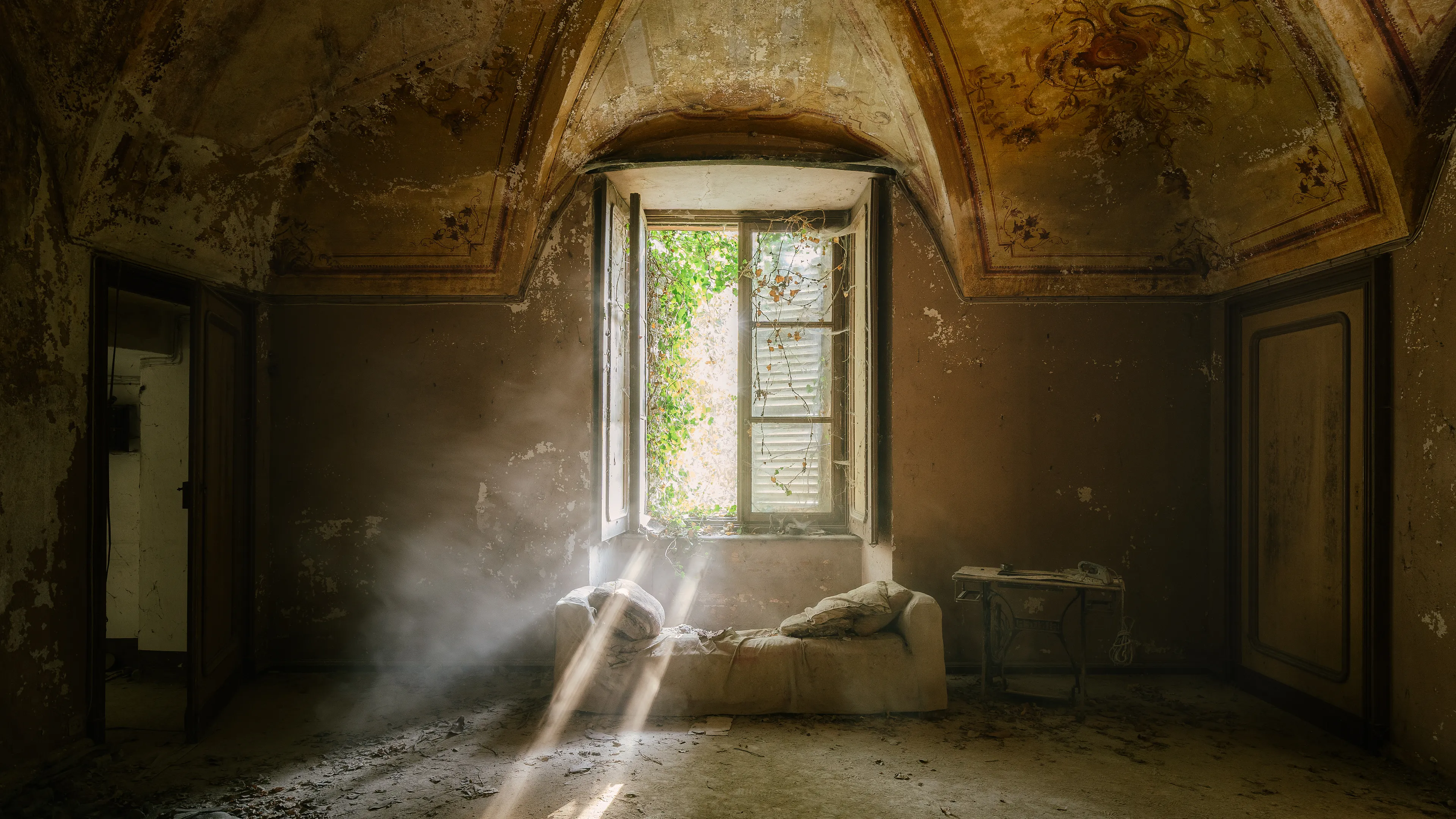 Light enters like a memory —
soft, uninvited, and full of grace.
Nothing moves.
But something returns.

