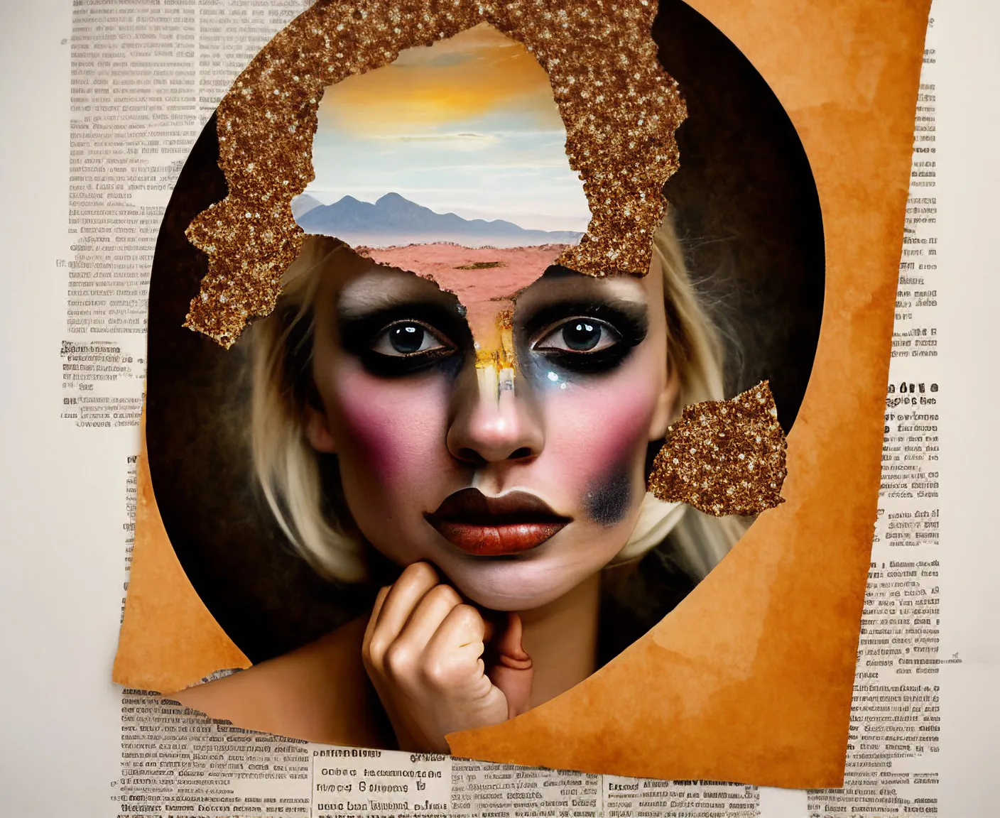 'The Spaces Between Words' is a mono-mixed-media/post-collage series that delves into the inner landscape of human experience. Exploring the unspoken depths of memory, emotion, and identity, it reveals intricate topography within the gaps and nuances of our inner lives.