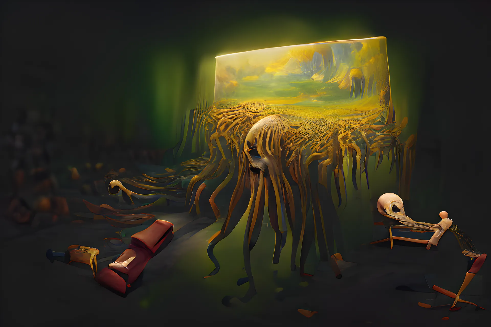 DreamScapes is an attempt to recreate the fantastical dreamworlds we all experience every night through the lens of AI. By combining the power of language interpretation and visual perception using a highly customized VQGAN+CLIP pipeline, the pieces in this collection each evoke their own unique dreamworld that should be experienced rather than understood.