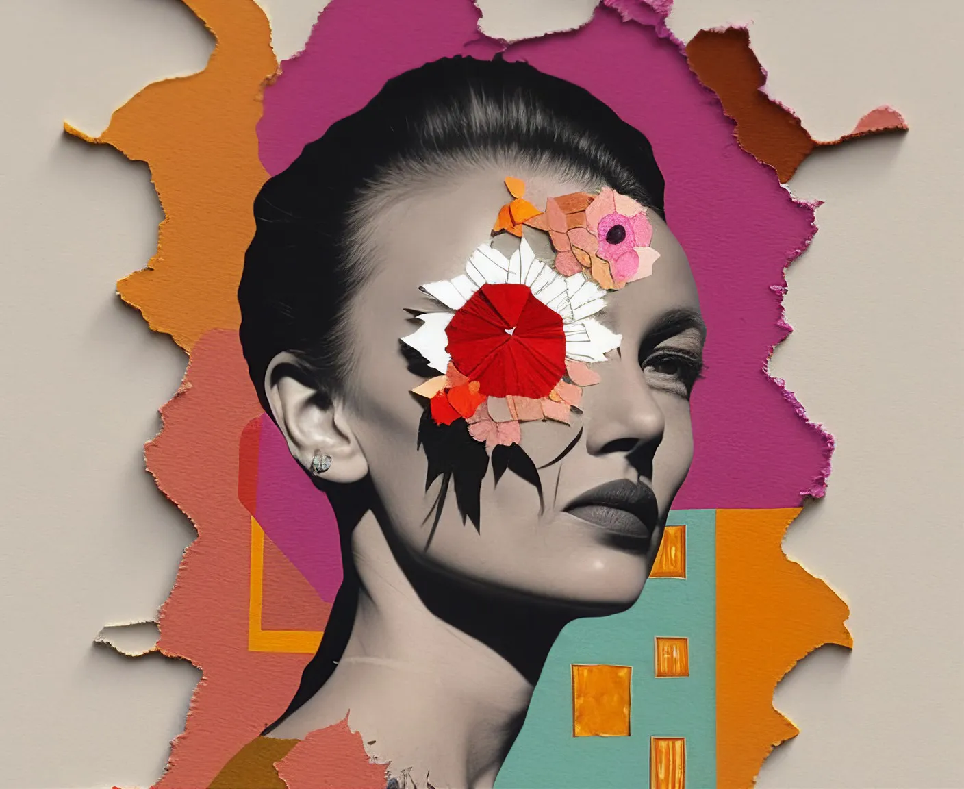 'The Spaces Between Words' is a mono-mixed-media/post-collage series that delves into the inner landscape of human experience. Exploring the unspoken depths of memory, emotion, and identity, it reveals intricate topography within the gaps and nuances of our inner lives.