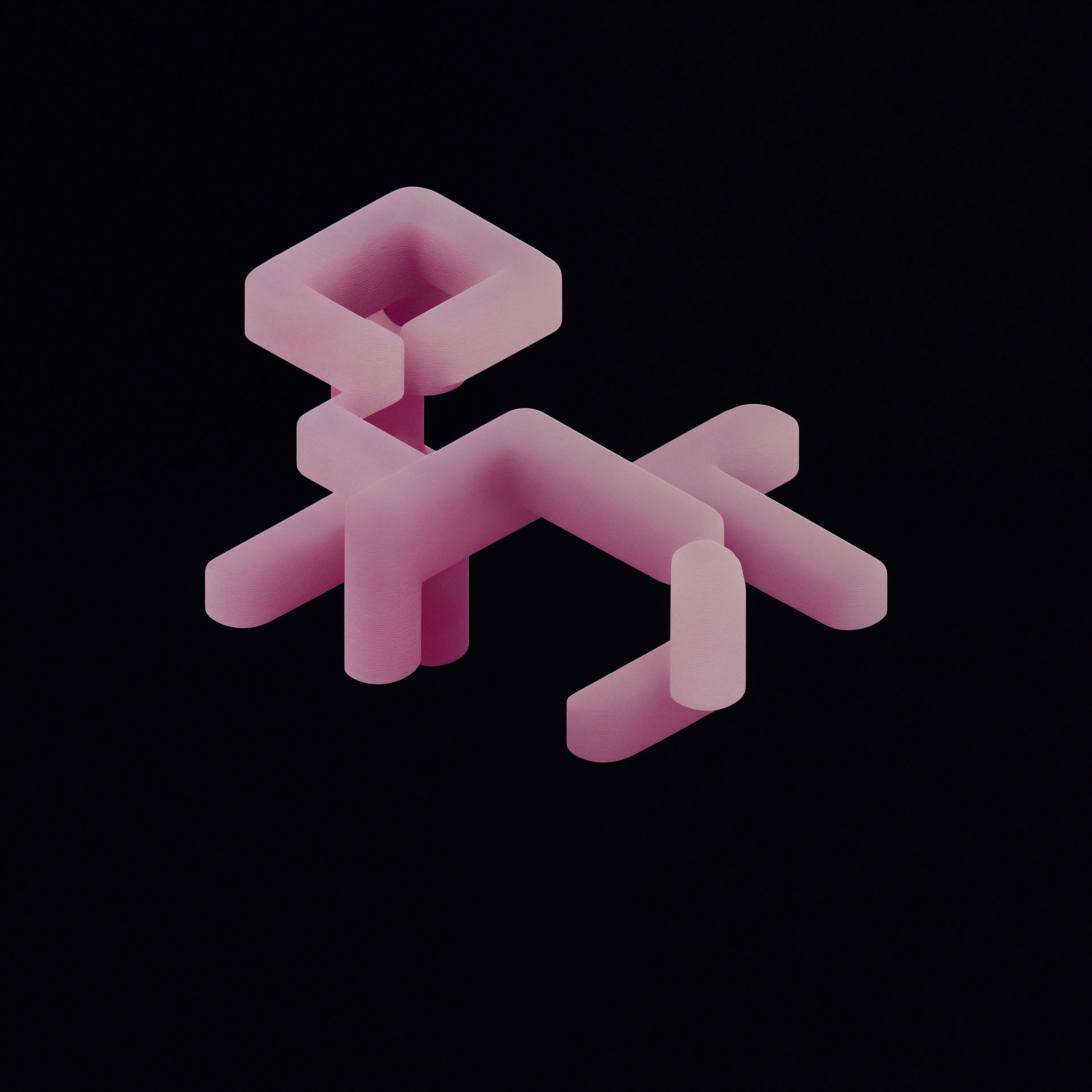Materia Mania is a collection of abstract, AI generated forms set against a solid black background. The goal of this project was to highlight the emergent and chaotic nature of diffusion models by reinforcing their tendency to create artifacting shapes and textures.