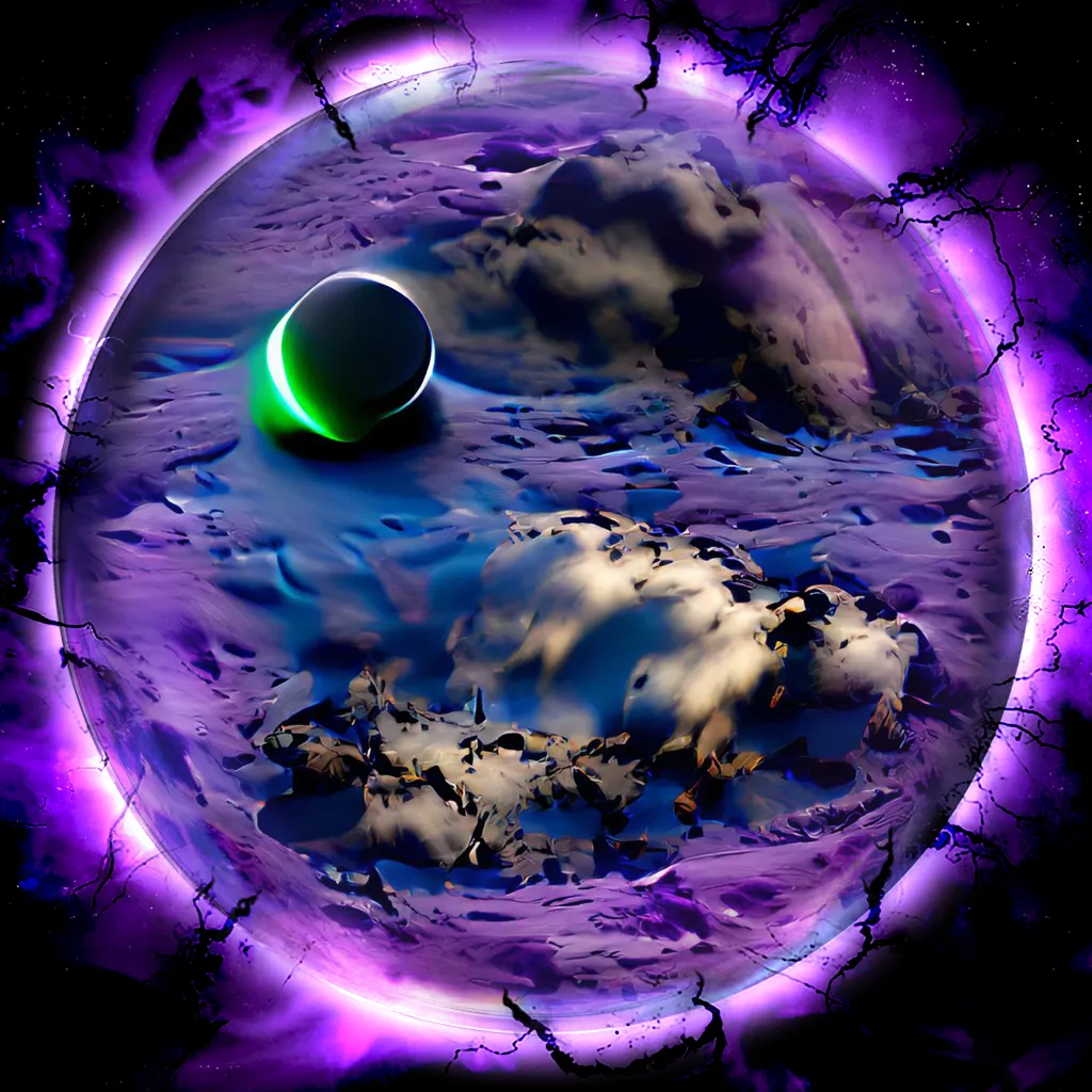 In my nightmare, I saw an eerie landscape with a purplish and black sky. The moon was green. But it was the landscape itself that scared me the most.